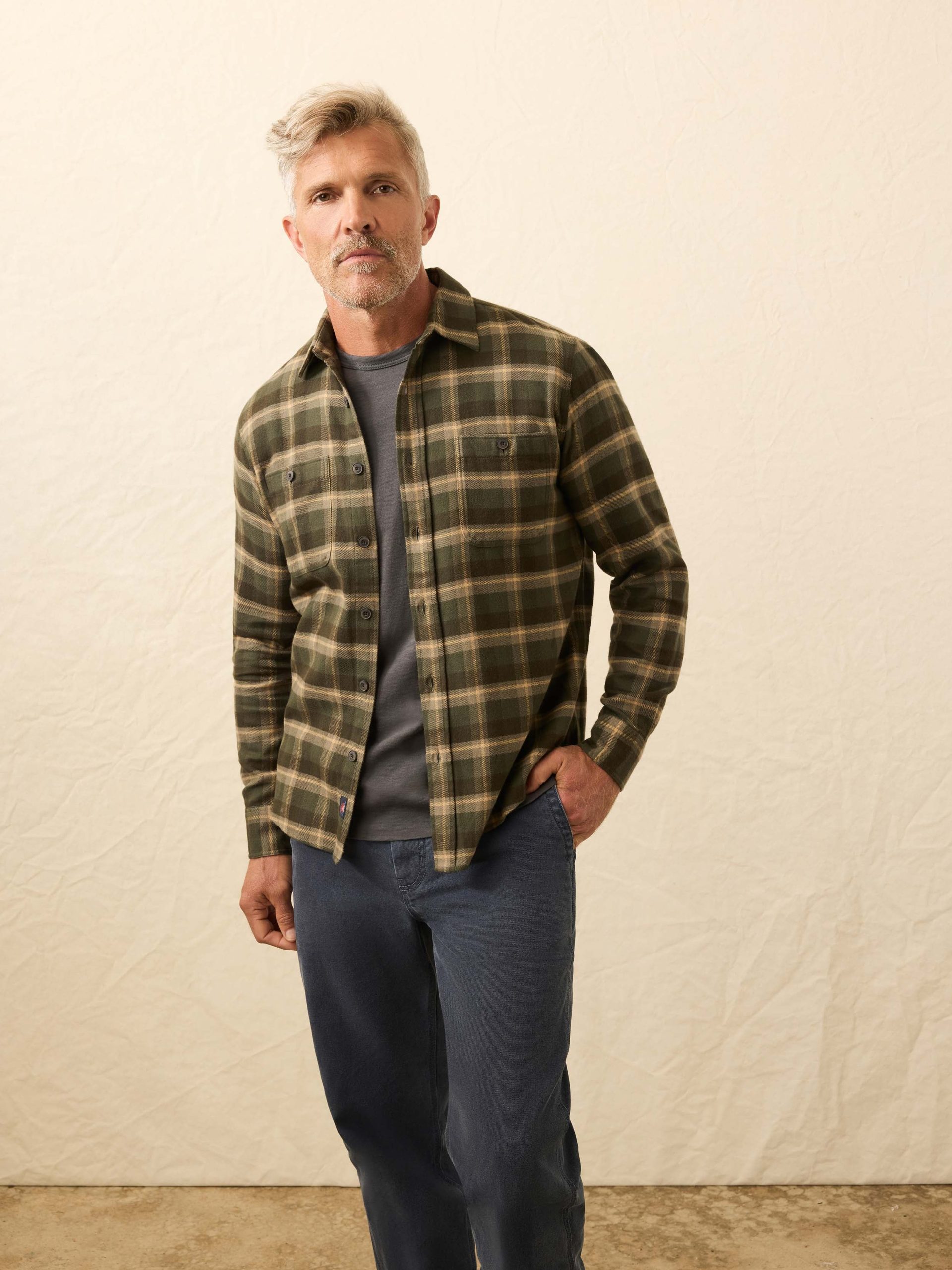 Heirloom Portuguese Flannel Shirt - Garrett Verde Plaid - Image 5