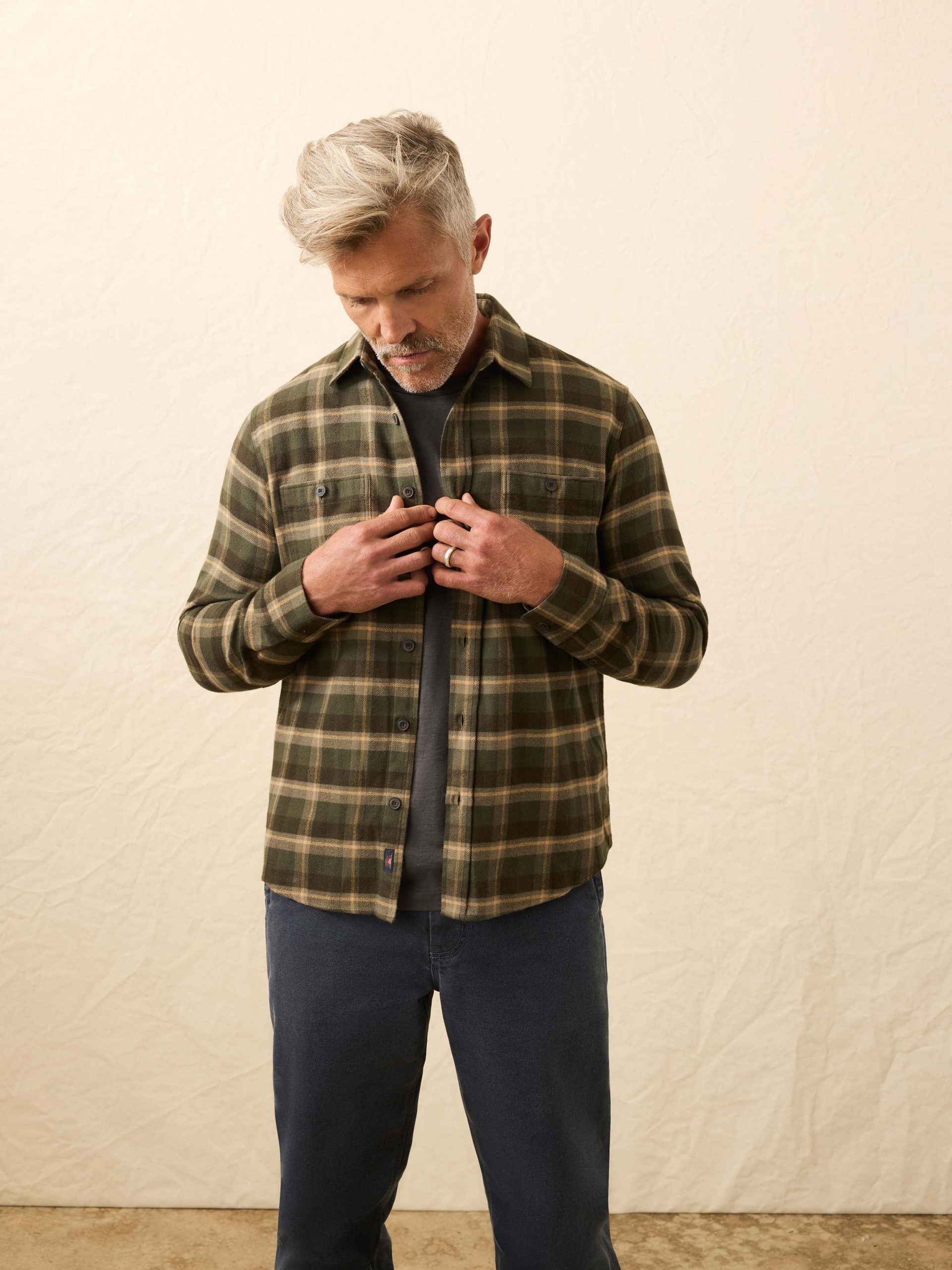 Heirloom Portuguese Flannel Shirt - Garrett Verde Plaid - Image 2