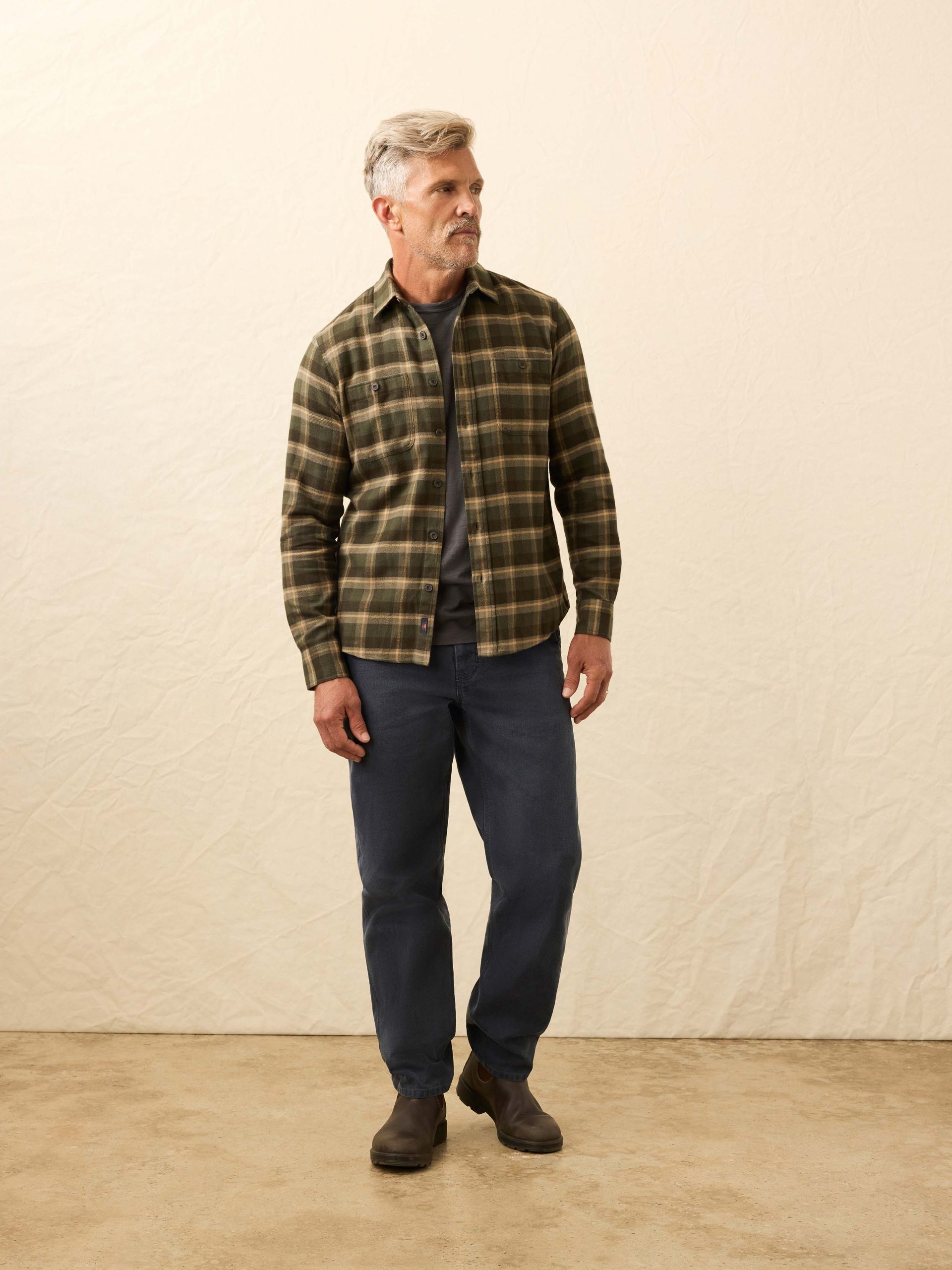 Heirloom Portuguese Flannel Shirt - Garrett Verde Plaid - Image 4