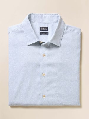 Short-Sleeve Movement? Monterey Shirt - Ivory Sky Rainforest