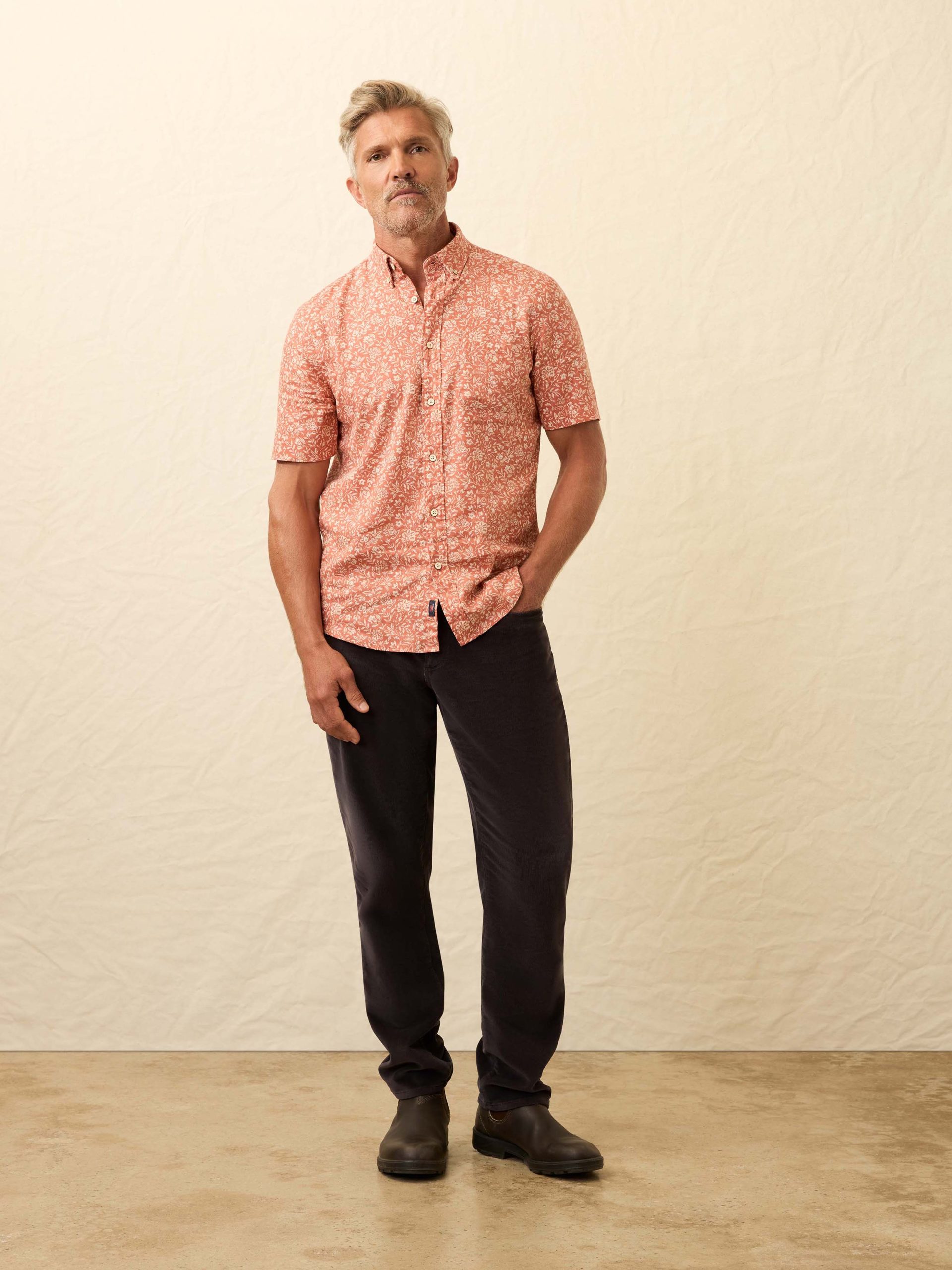 Short- Sleeve Breeze Shirt - Coral Beach Floral - Image 3