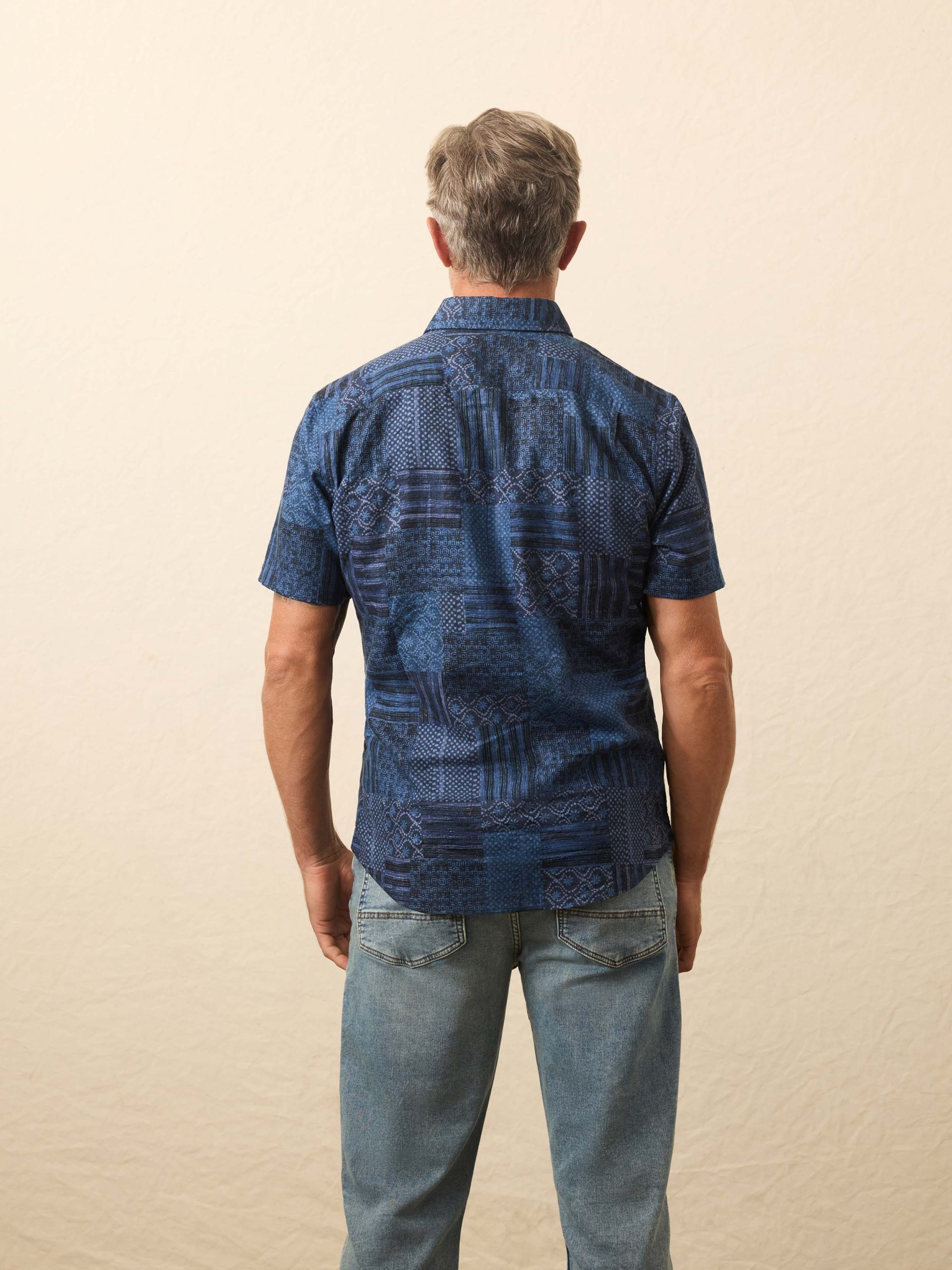Short-Sleeve Breeze Shirt - Harbor Blues Patchwork - Image 3