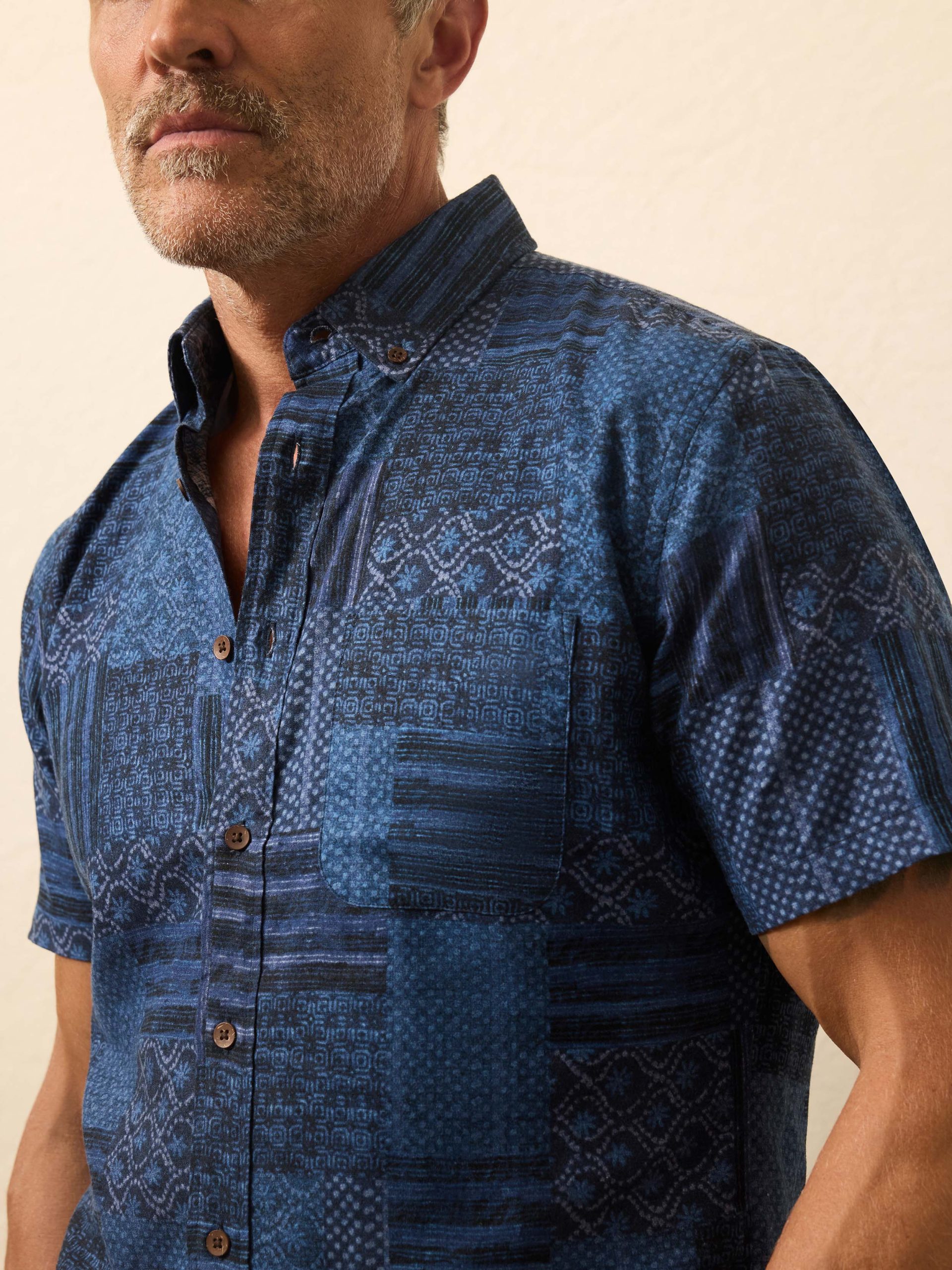 Short-Sleeve Breeze Shirt - Harbor Blues Patchwork - Image 2