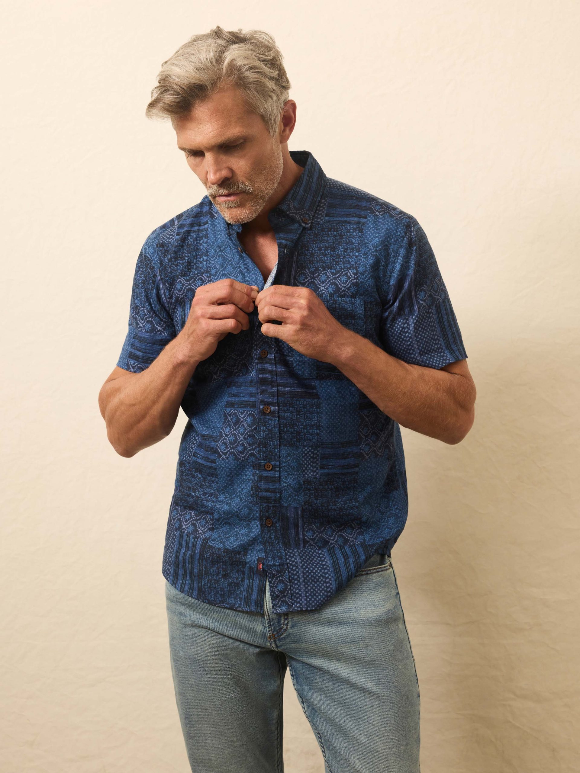 Short-Sleeve Breeze Shirt - Harbor Blues Patchwork - Image 5