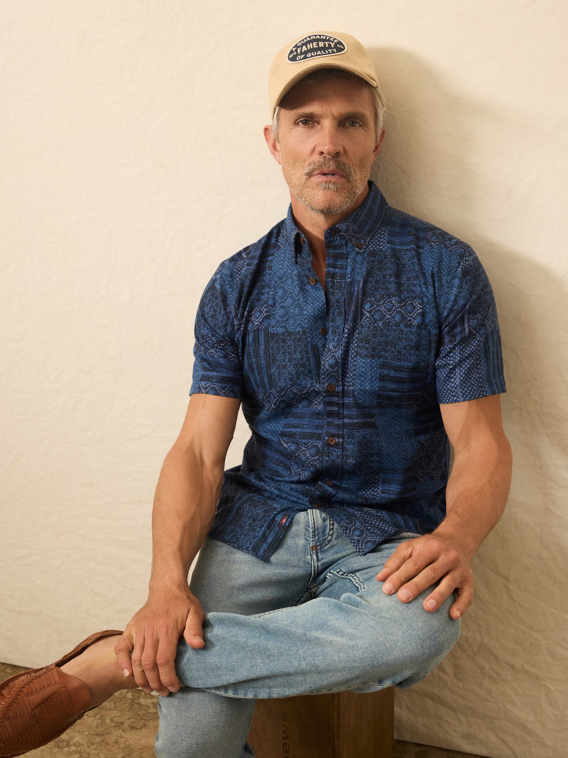 Short-Sleeve Breeze Shirt - Harbor Blues Patchwork - Image 4