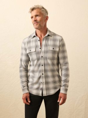 Legend? Sweater Shirt - Charcoal Cream Plaid
