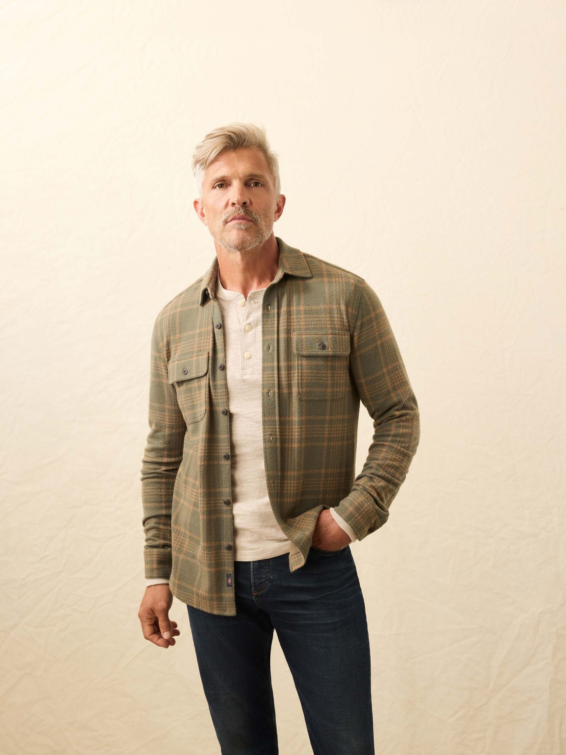 Legend? Sweater Shirt - Woodland Olive Plaid - Image 2