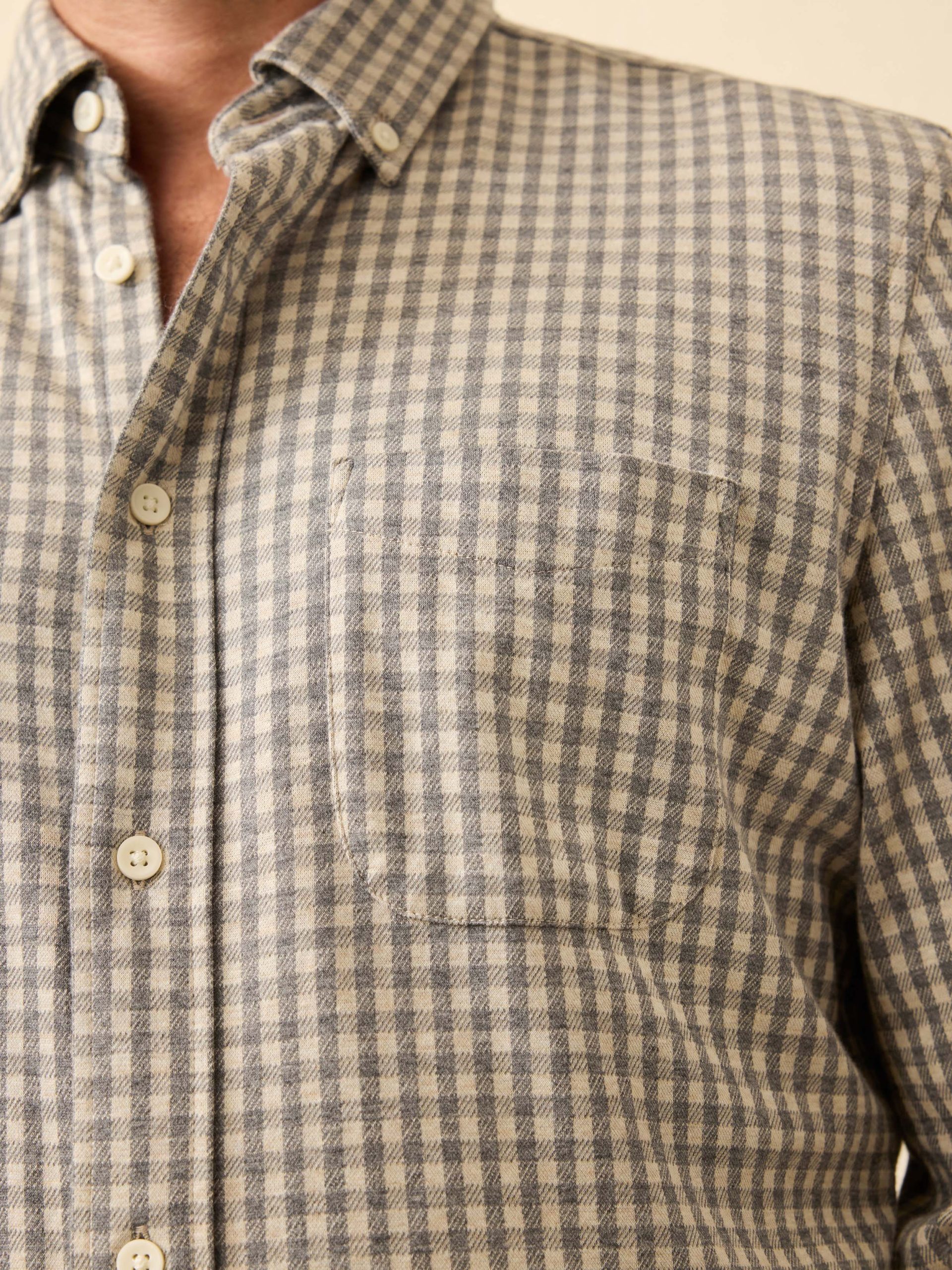 Coastline Knit Shirt - Fox Grey Gingham - Image 2