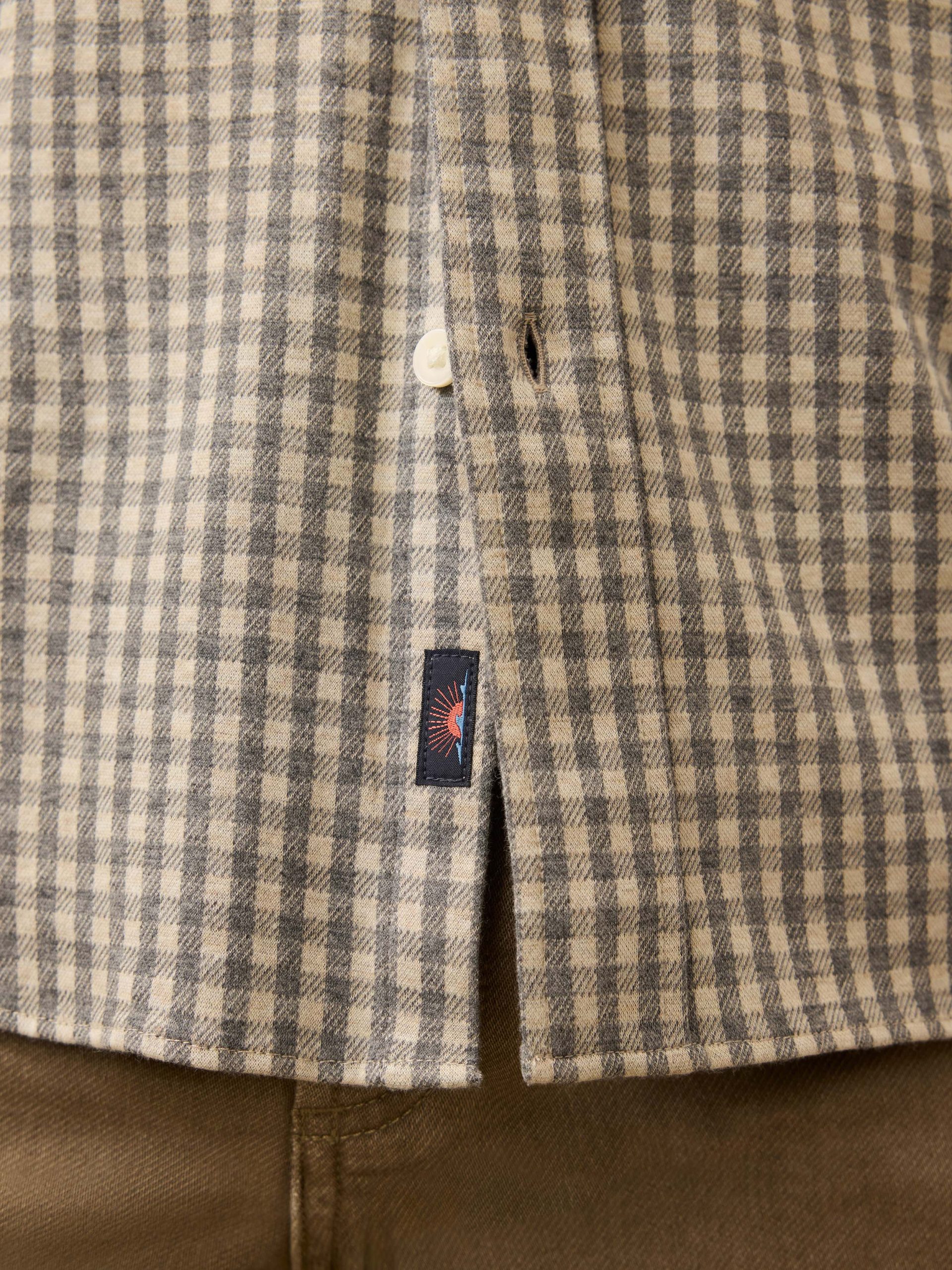 Coastline Knit Shirt - Fox Grey Gingham - Image 5