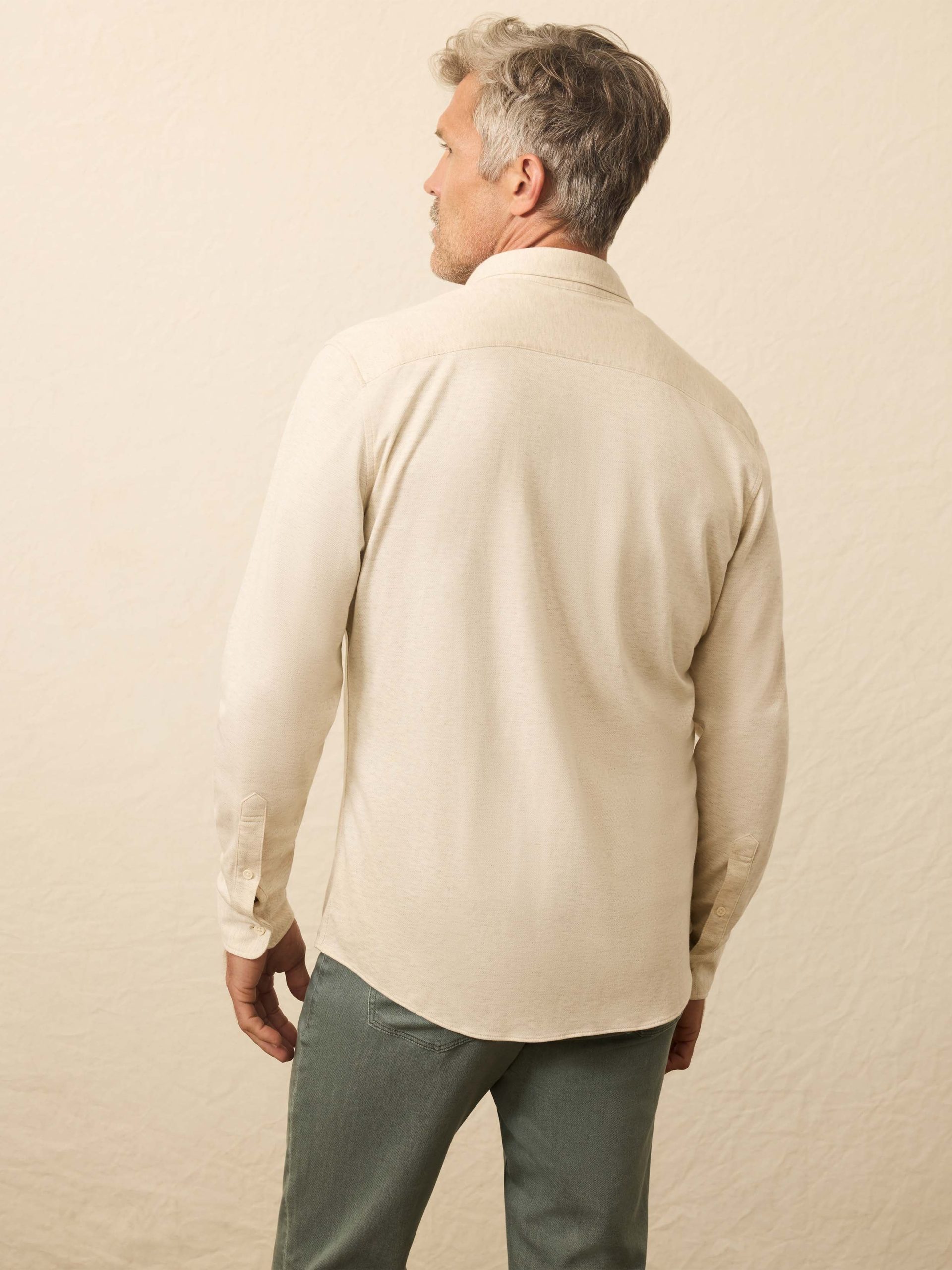 Coastline Knit Shirt - Oatmeal Twill - Image 4