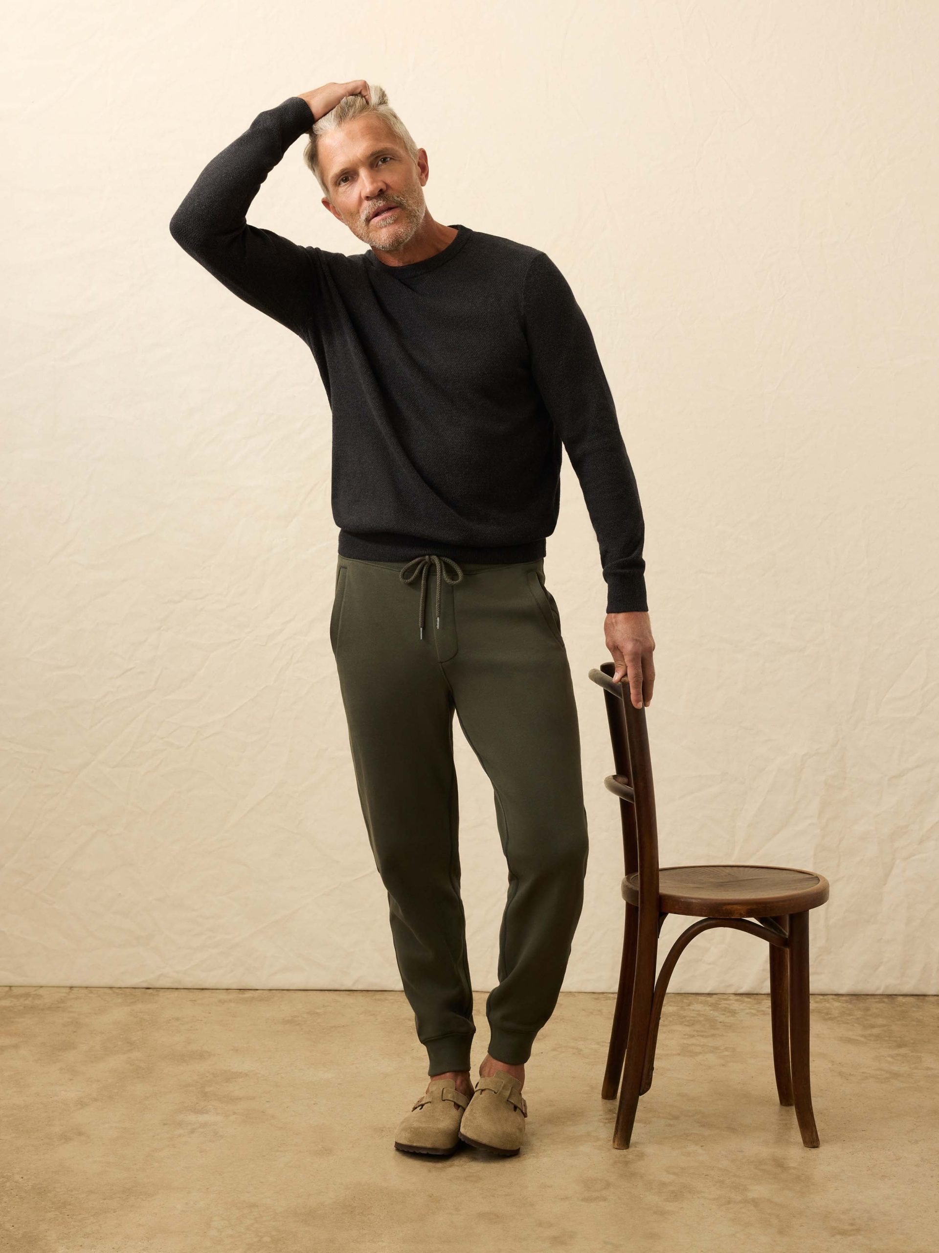 Jackson Crewneck Sweater - Wolf Black Heather - Image 4