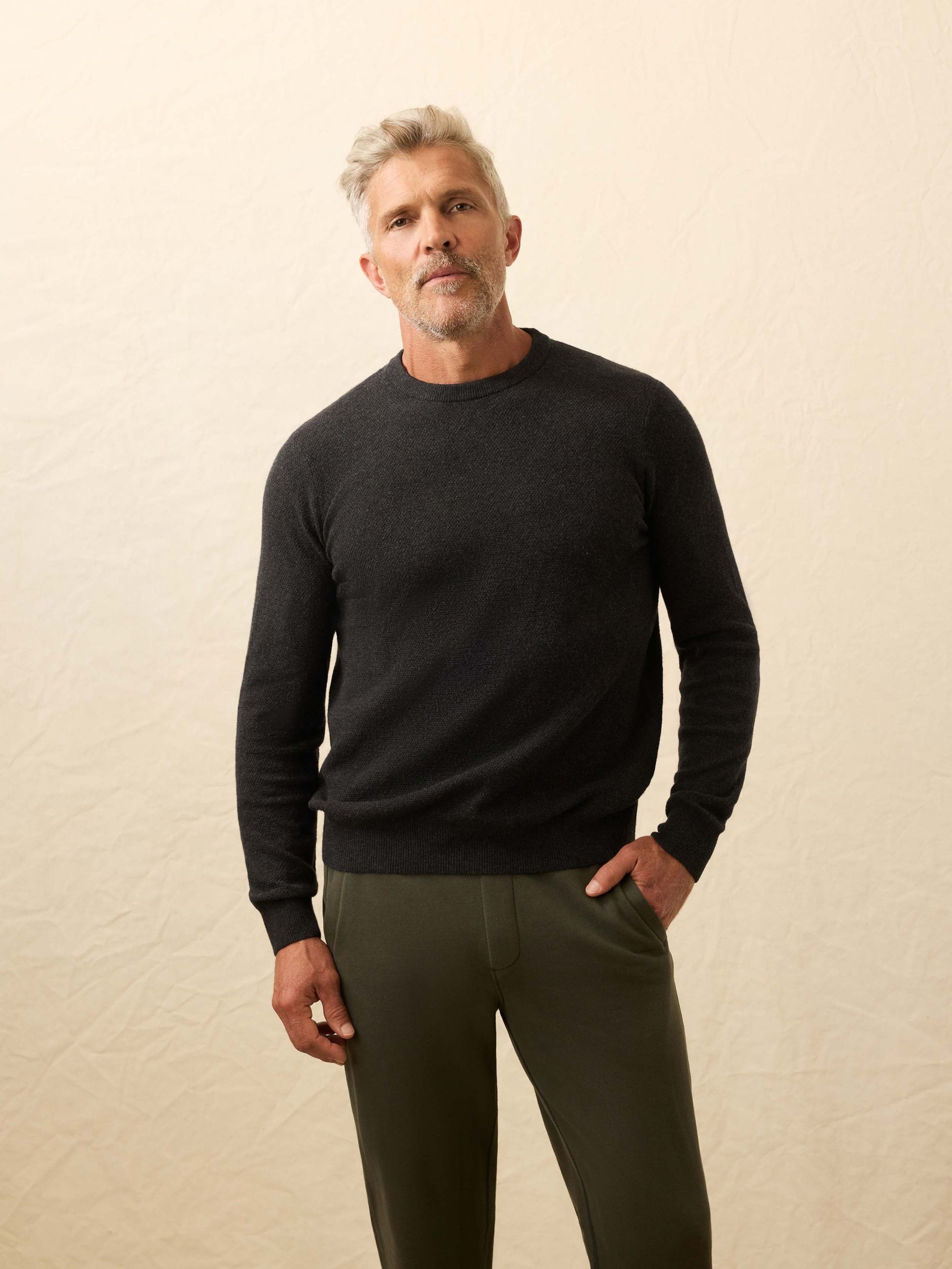 Jackson Crewneck Sweater - Wolf Black Heather