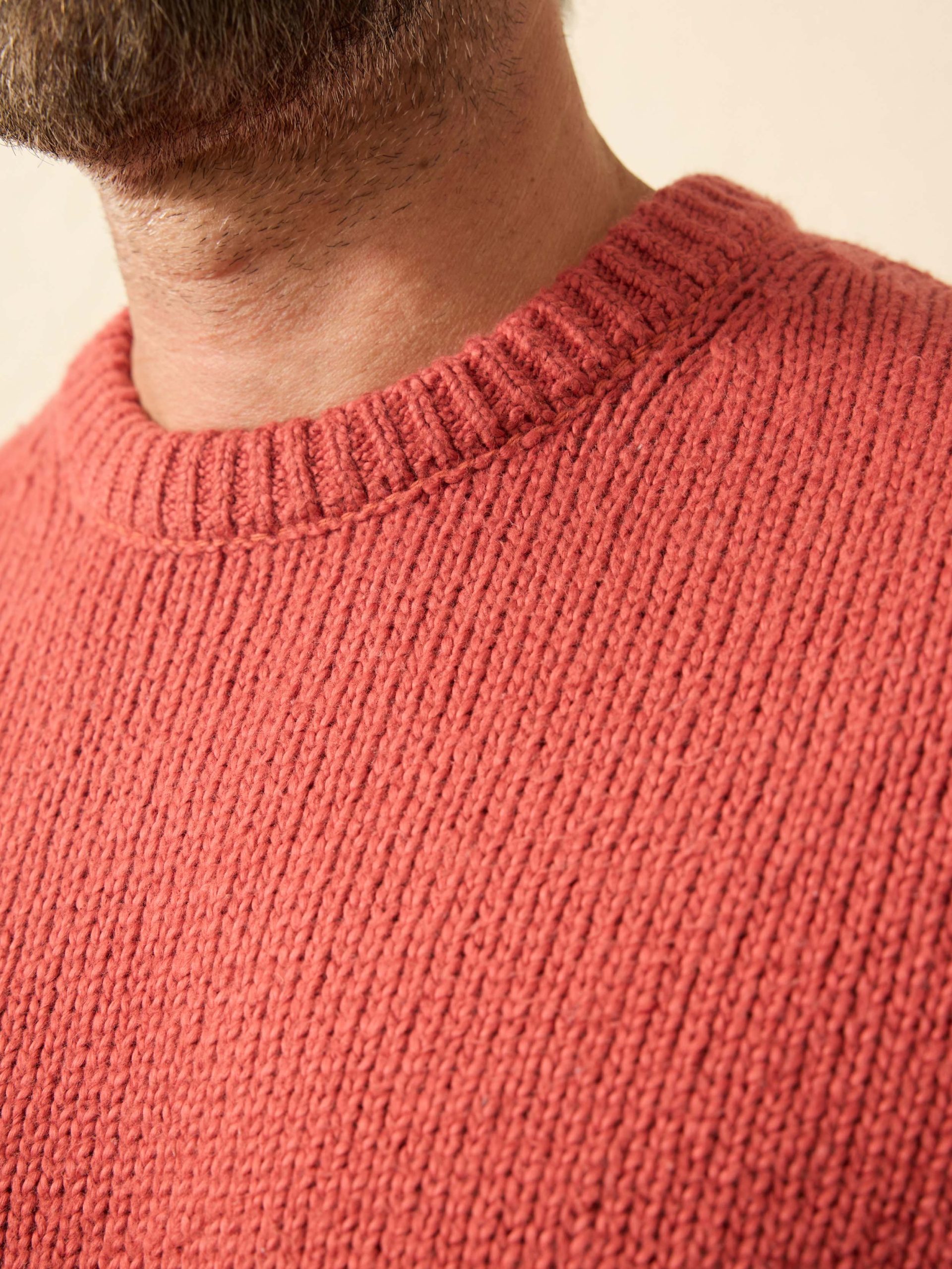 Heirloom Cotton Crewneck Sweater - Eclipse Red - Image 3