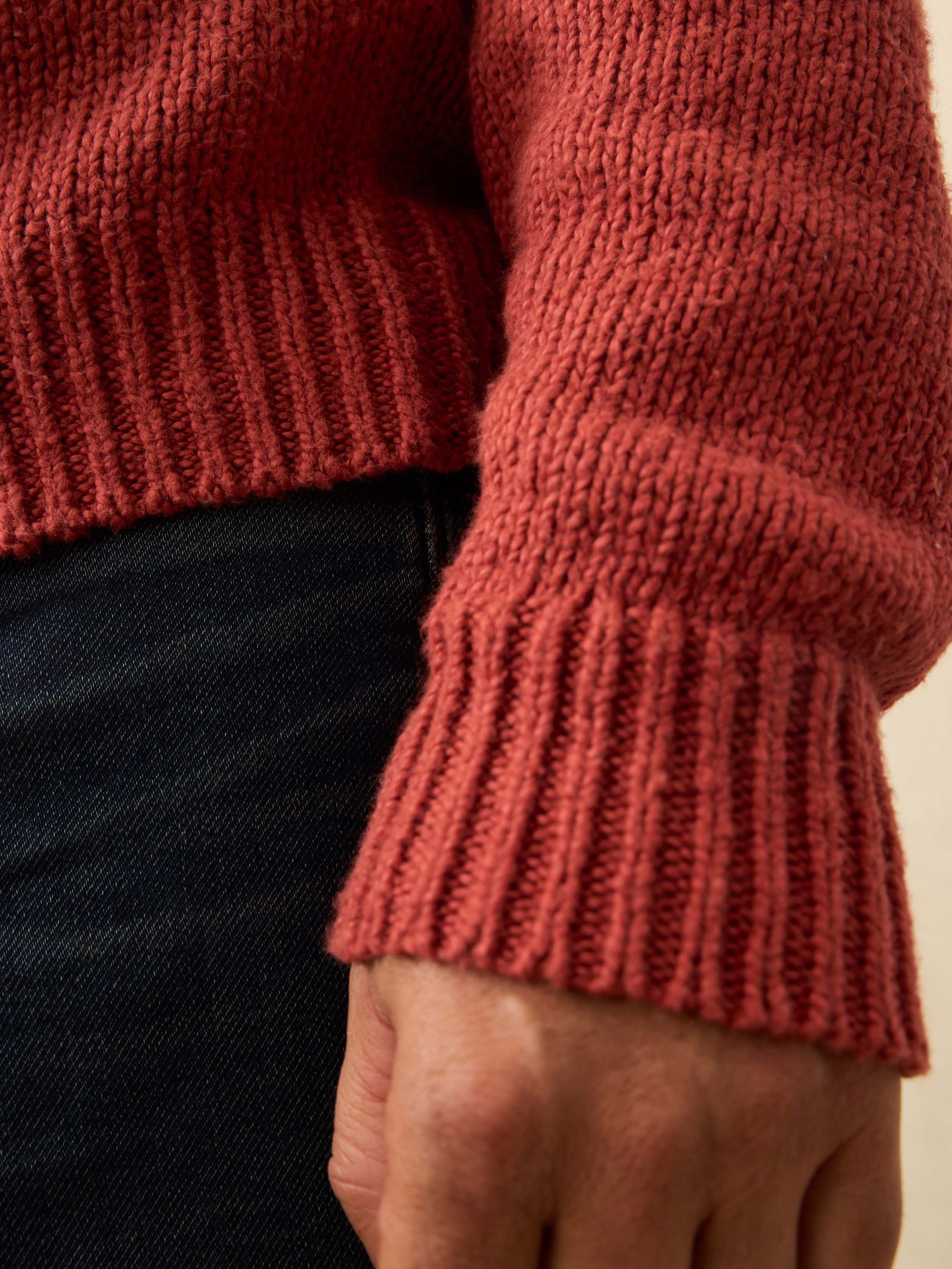 Heirloom Cotton Crewneck Sweater - Eclipse Red - Image 4