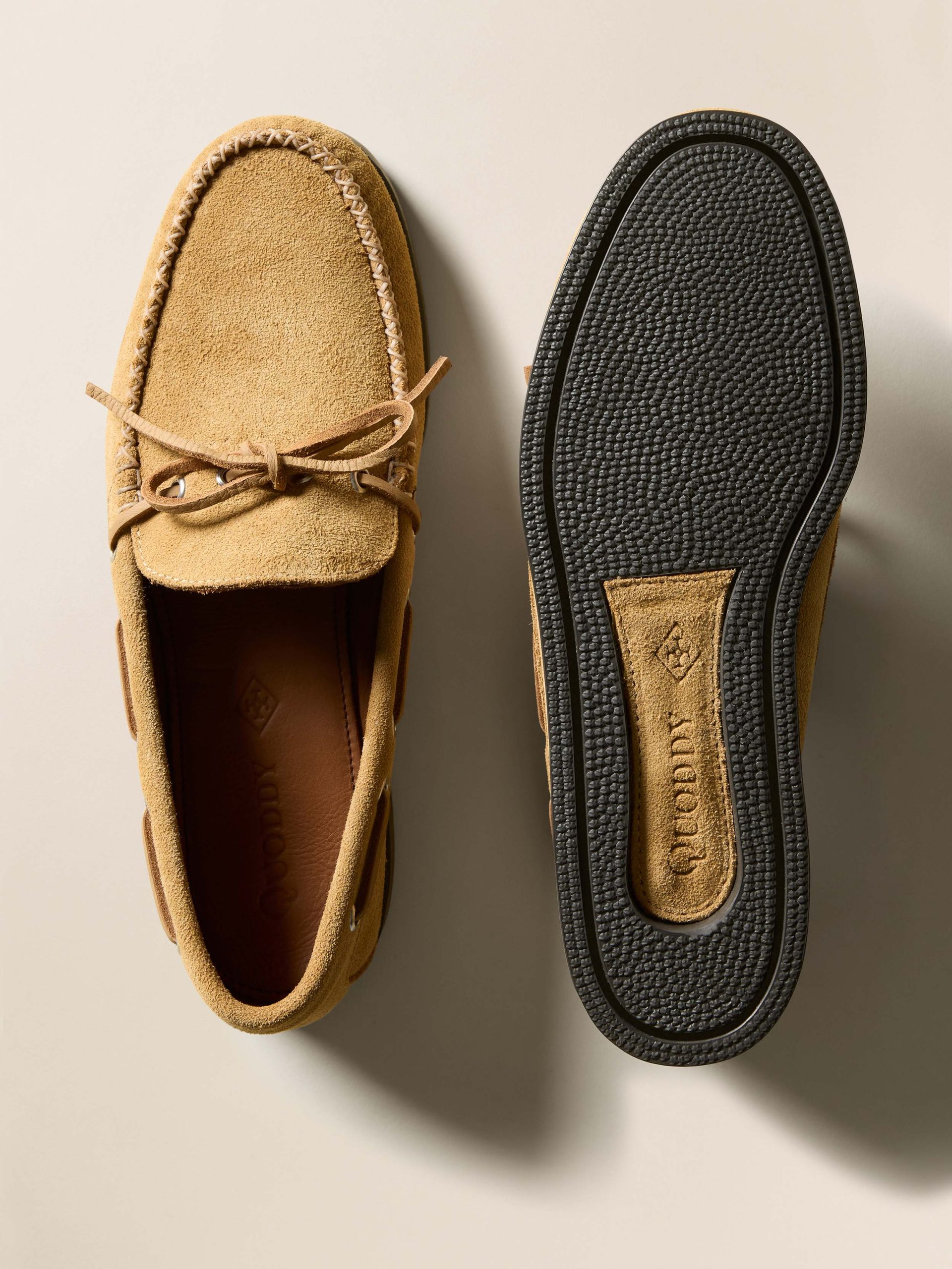 Faherty x Quoddy Canoe Shoe - Khaki Suede - Image 2