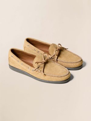 Faherty x Quoddy Canoe Shoe - Khaki Suede