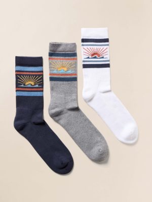 Sun & Waves? 3 Pack Sock - Sun And Wave