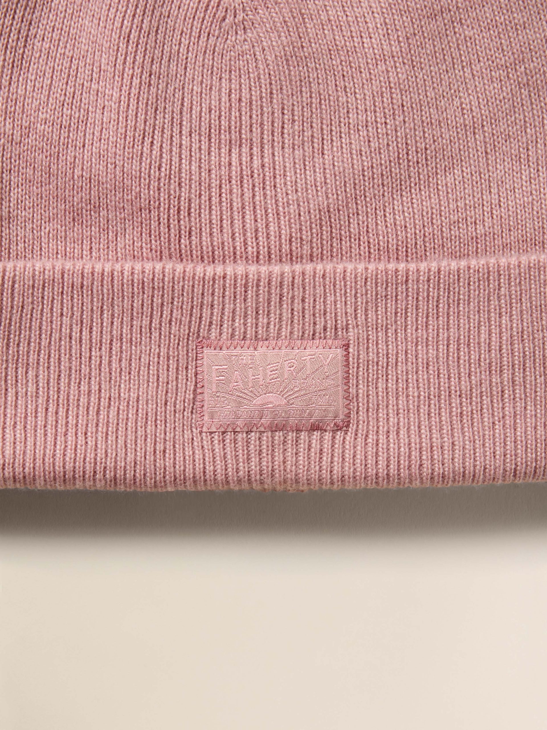 Faherty Essential Beanie - Misty Rose - Image 3