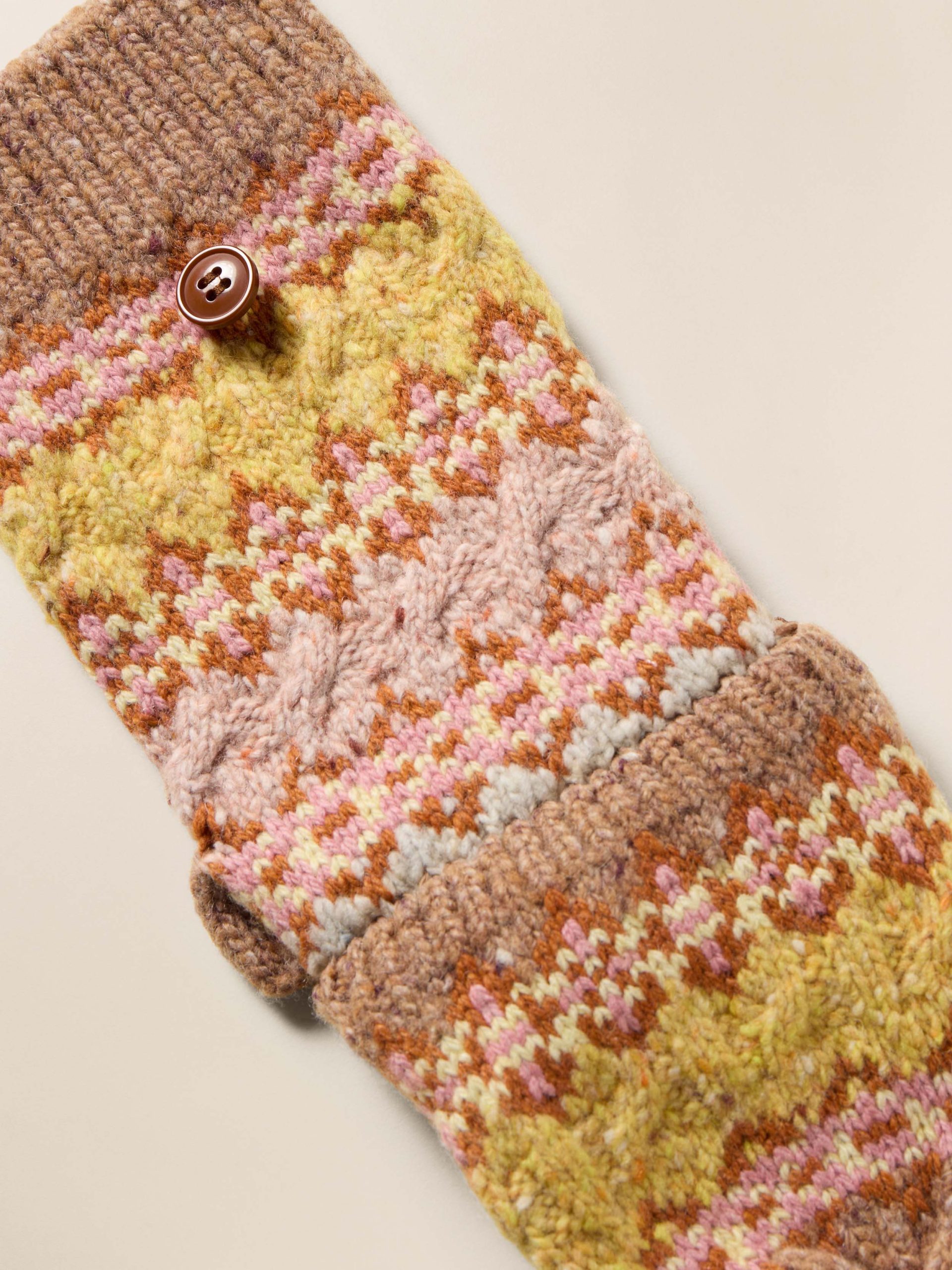 Highland Fairisle Pop Top Mitten - Haze - Image 2