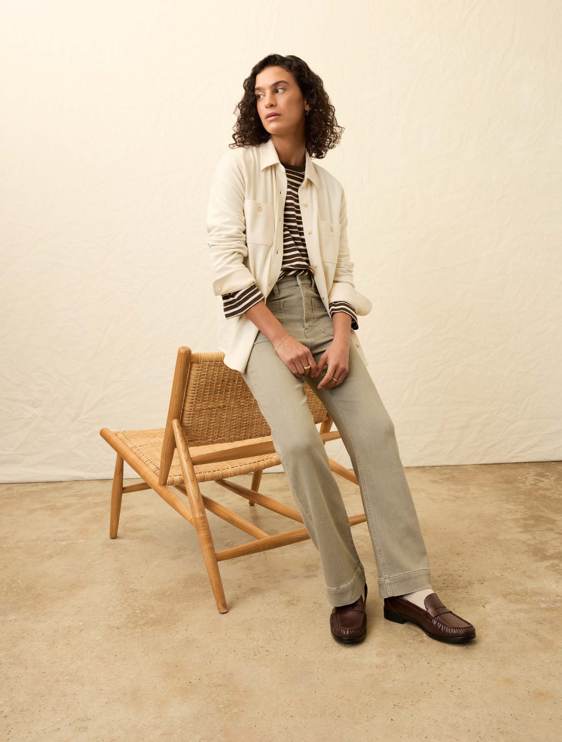 Stretch Terry Patch Pocket Ankle Pant - Coastal Sage - Image 5