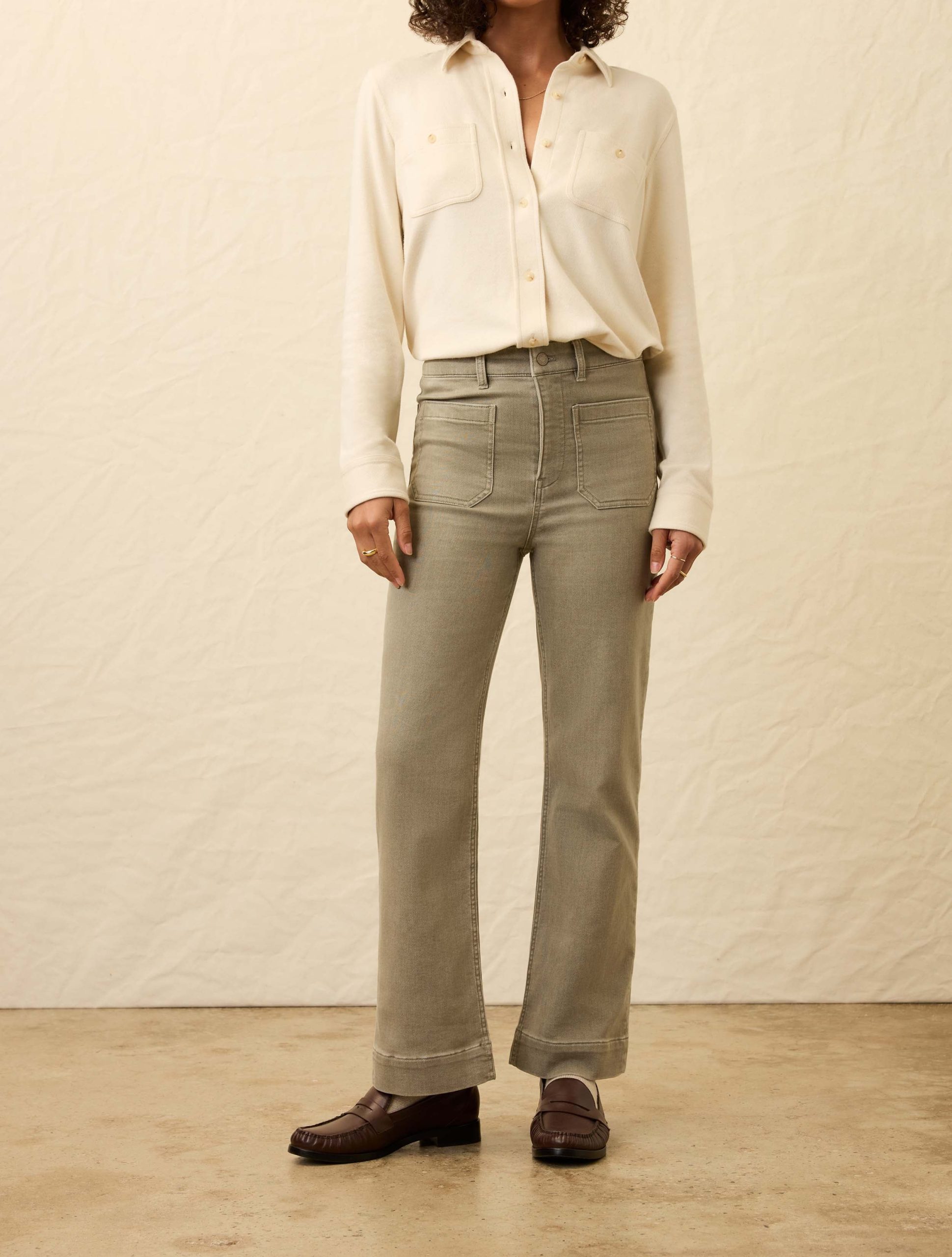 Stretch Terry Patch Pocket Ankle Pant - Coastal Sage - Image 4