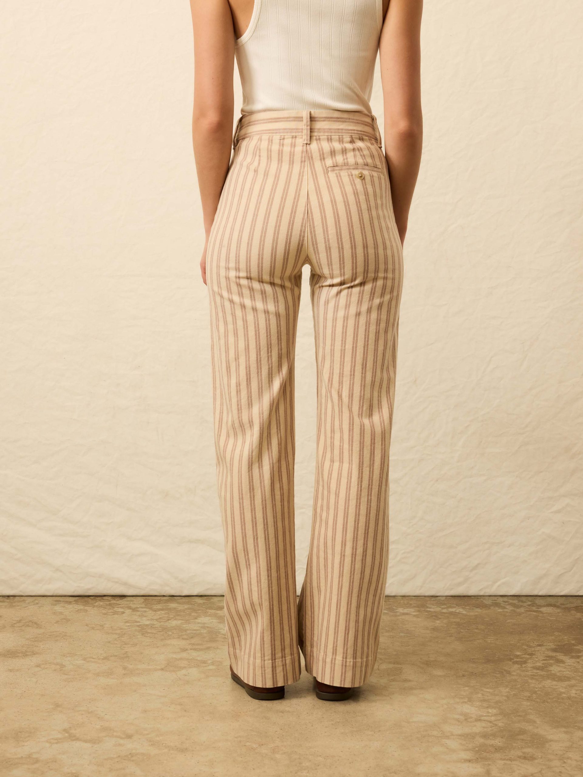 Twill Tide Slim Straight Pant - Pebble Shore Stripe - Image 4