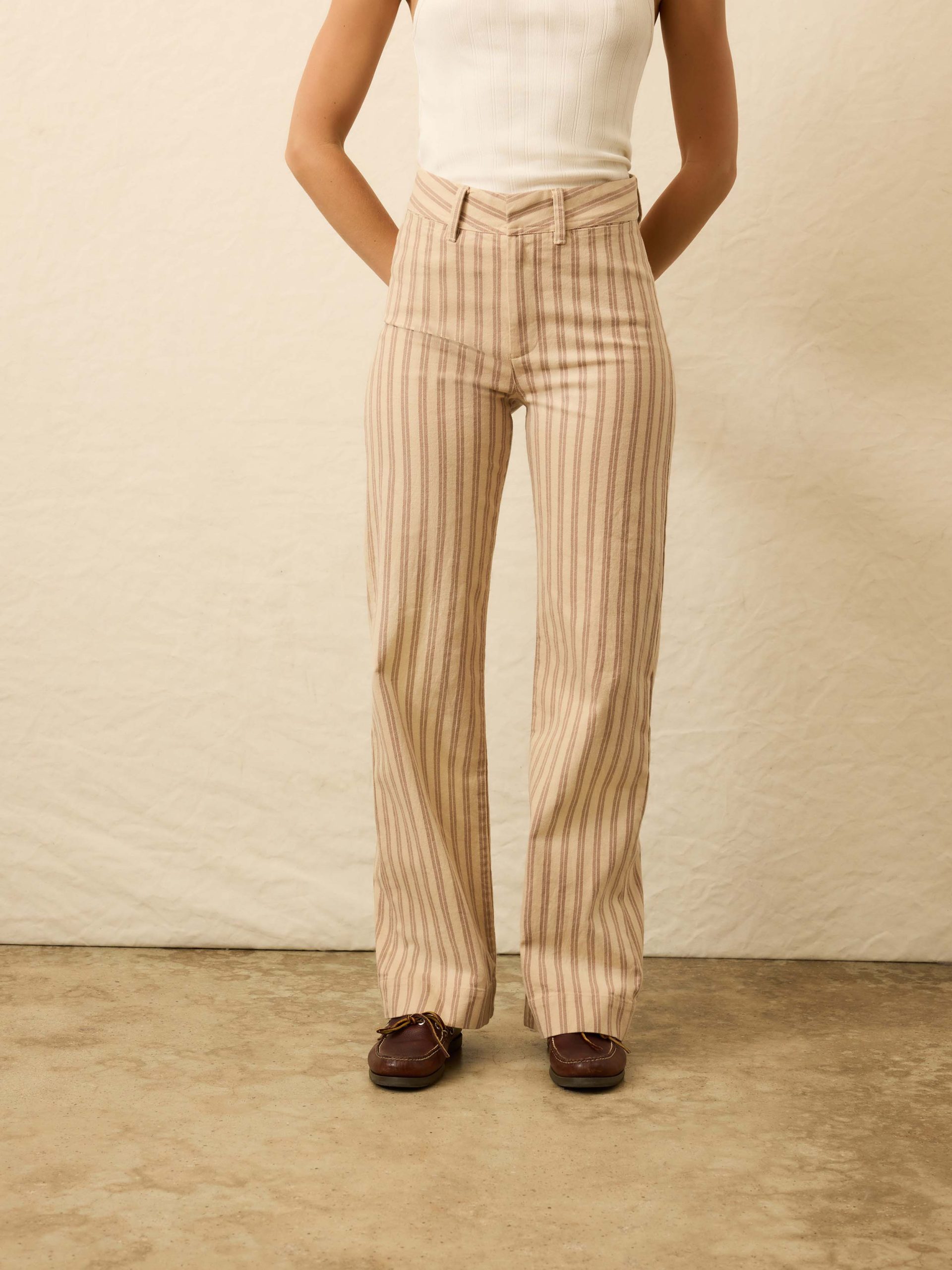 Twill Tide Slim Straight Pant - Pebble Shore Stripe - Image 3