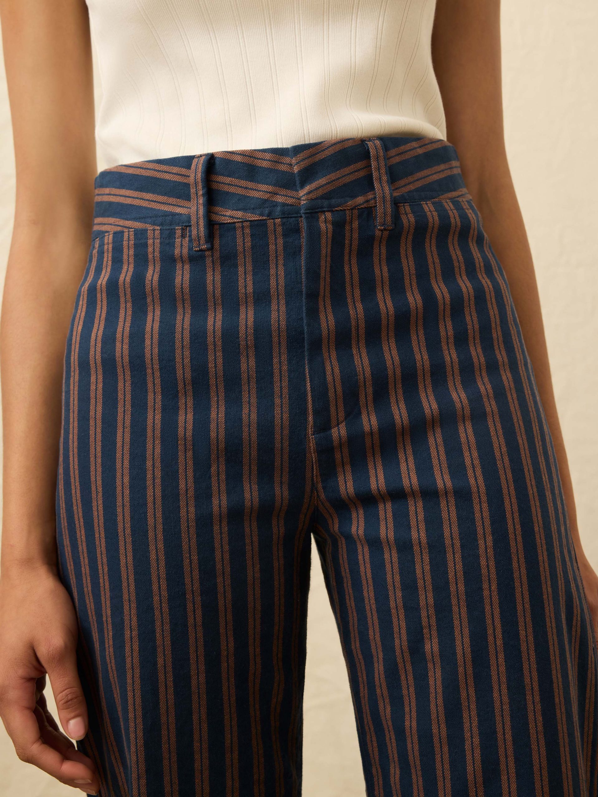 Twill Tide Slim Straight Pant - Midnight Shore Stripe - Image 2