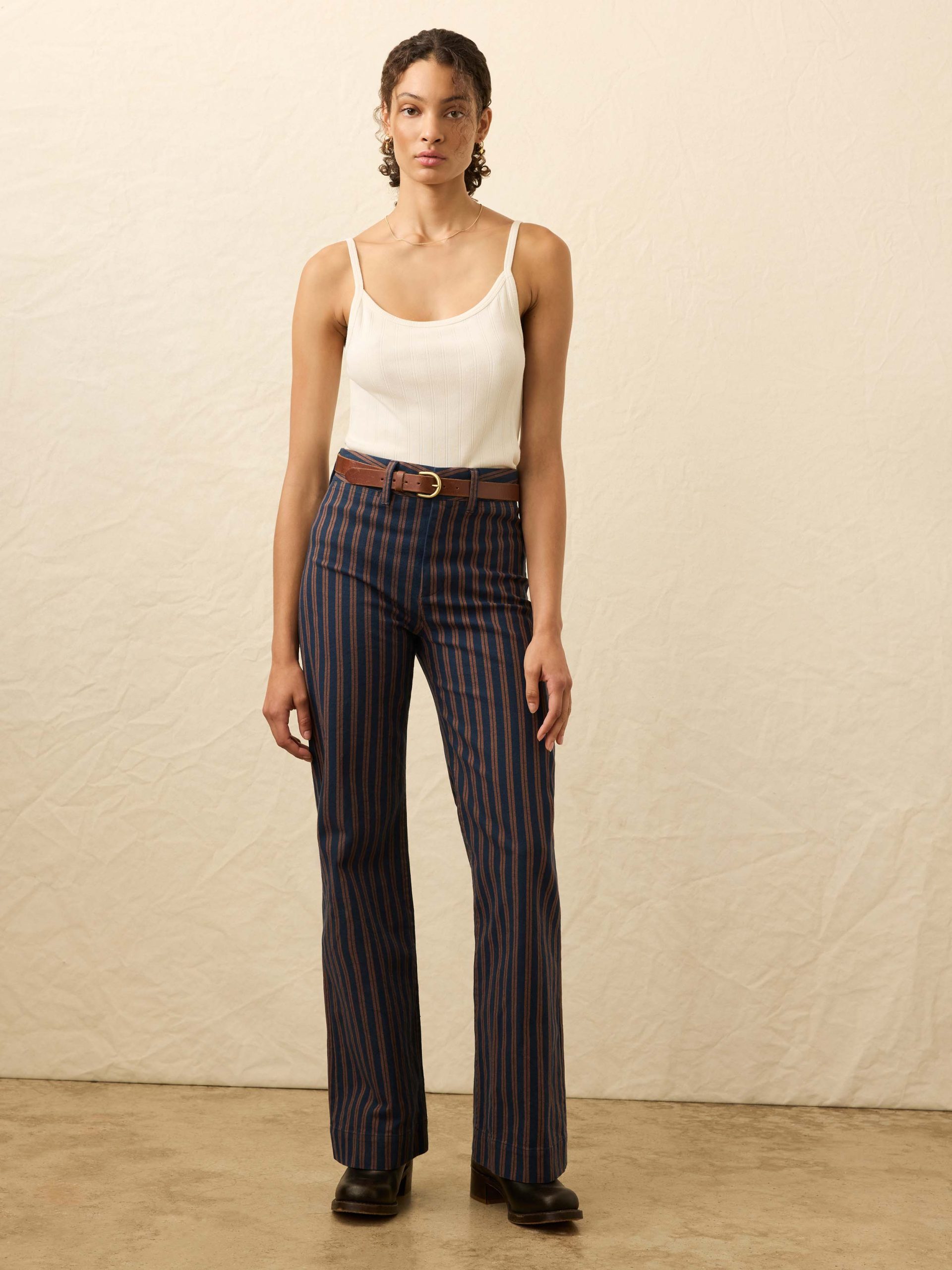 Twill Tide Slim Straight Pant - Midnight Shore Stripe - Image 4