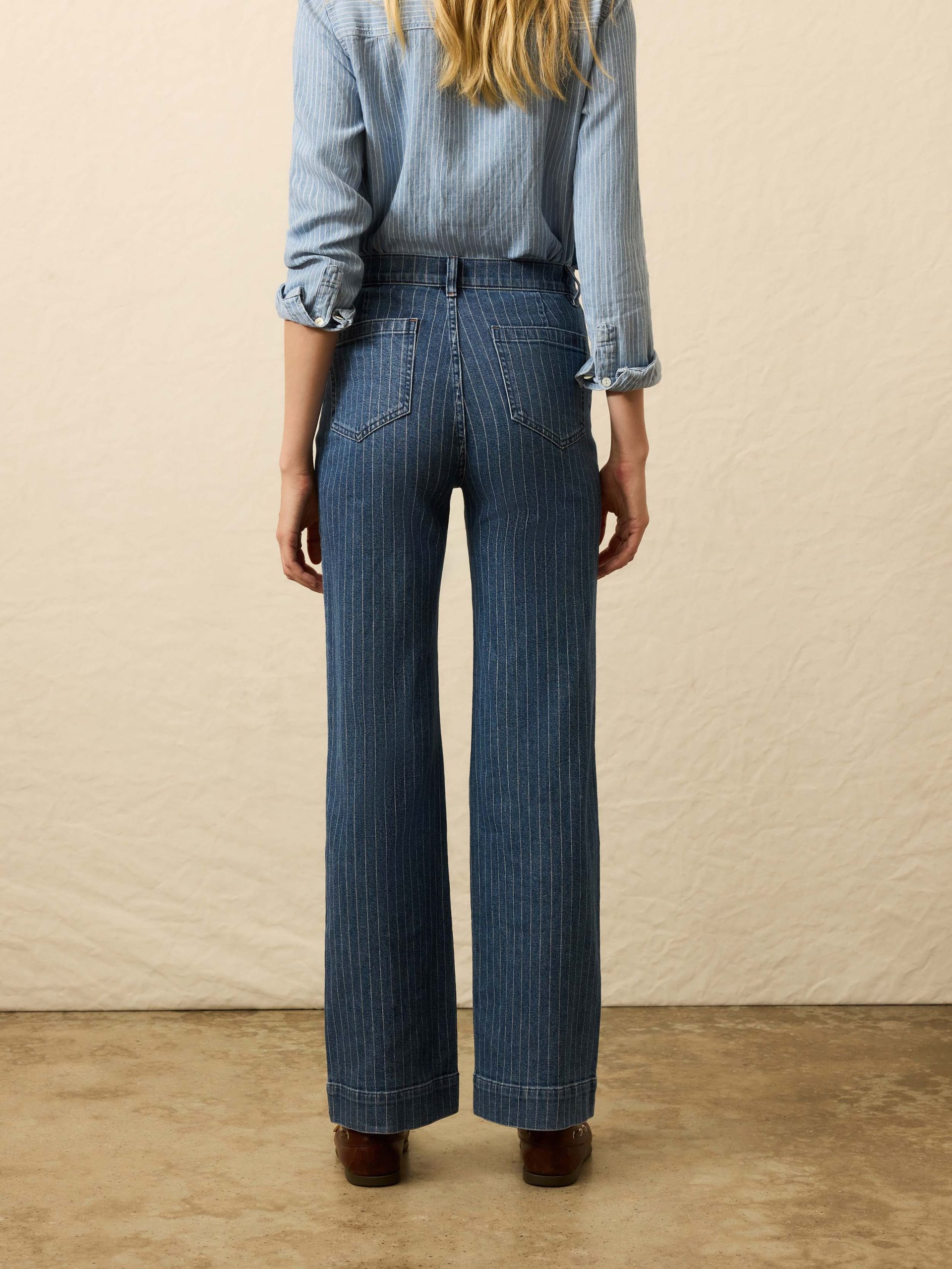Sunwashed Denim Patch Pocket Pant - Dusk Stripe Wash - Image 4