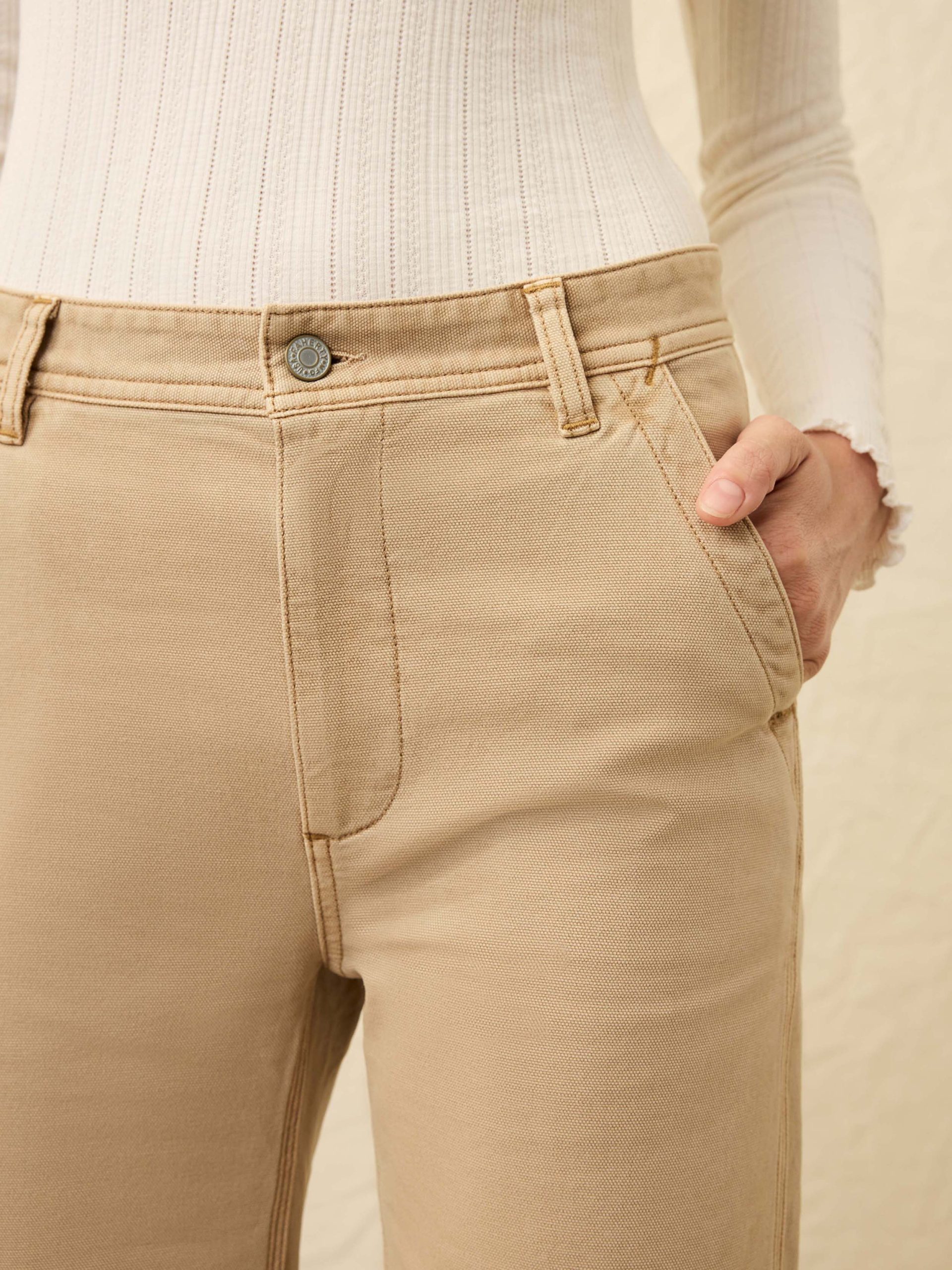 Sunwashed Canvas Dockside Pant - Sandy Khaki - Image 3