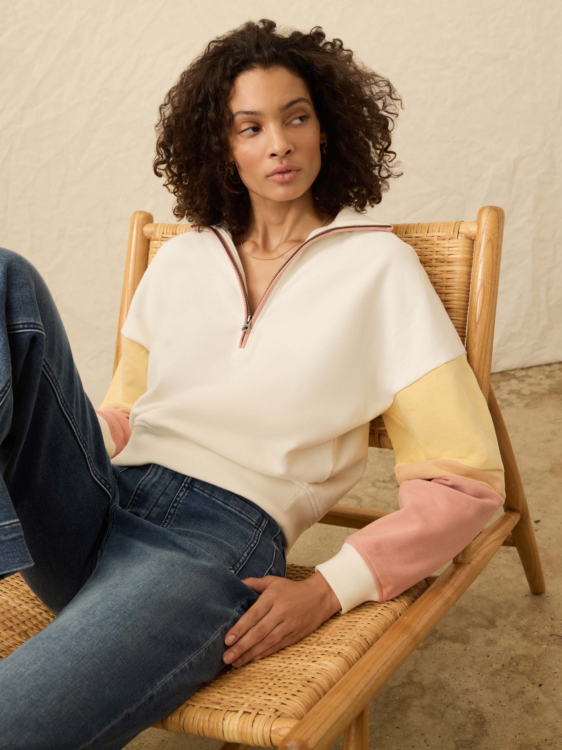 High Standard Fleece Quarter Zip - Sunset Dusk - Image 3