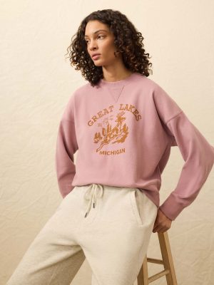 High Standard Fleece Vintage Crew - Nostalgia Rose