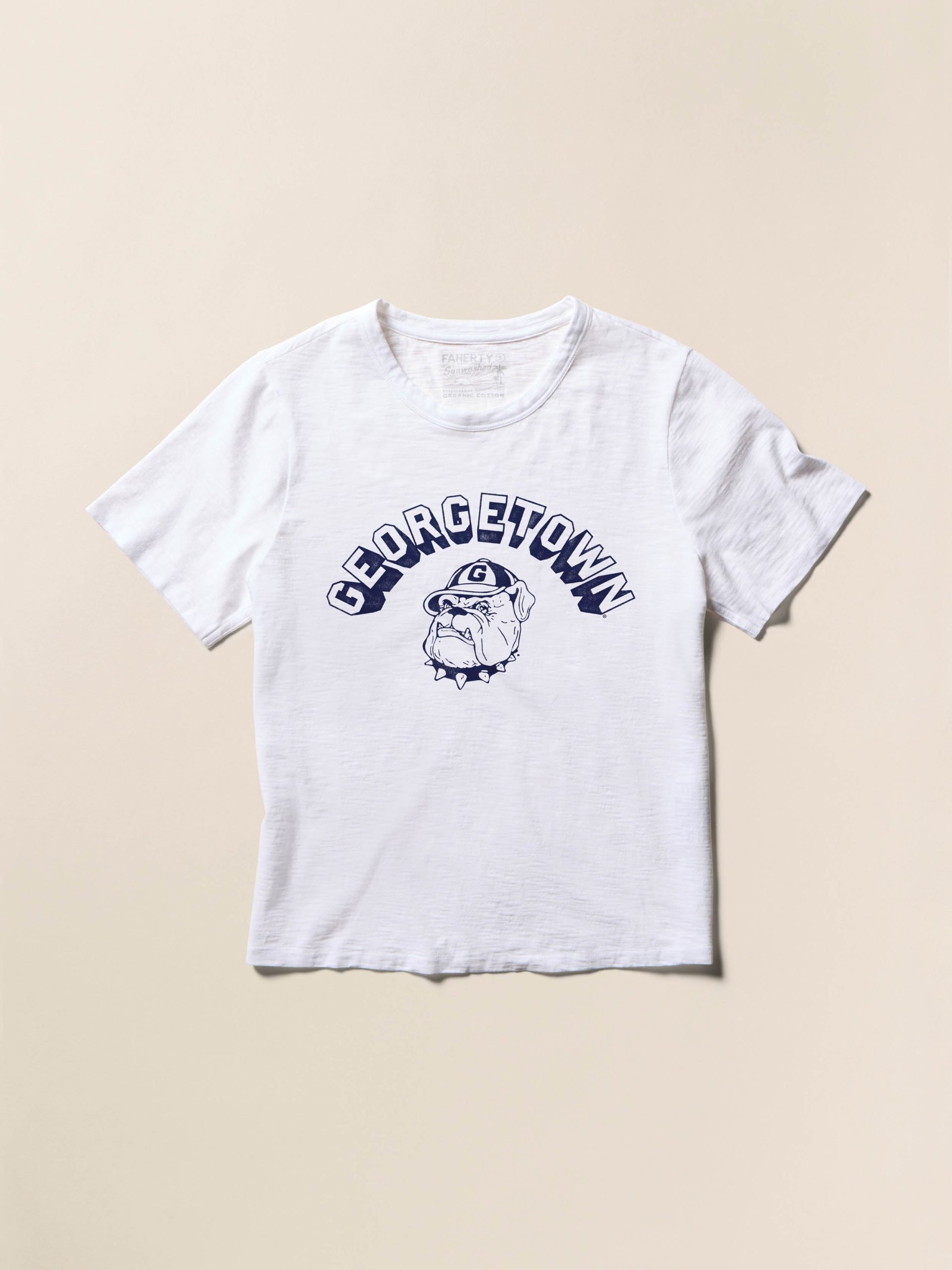 Georgetown Sunwashed Essential Tee - White - Image 3