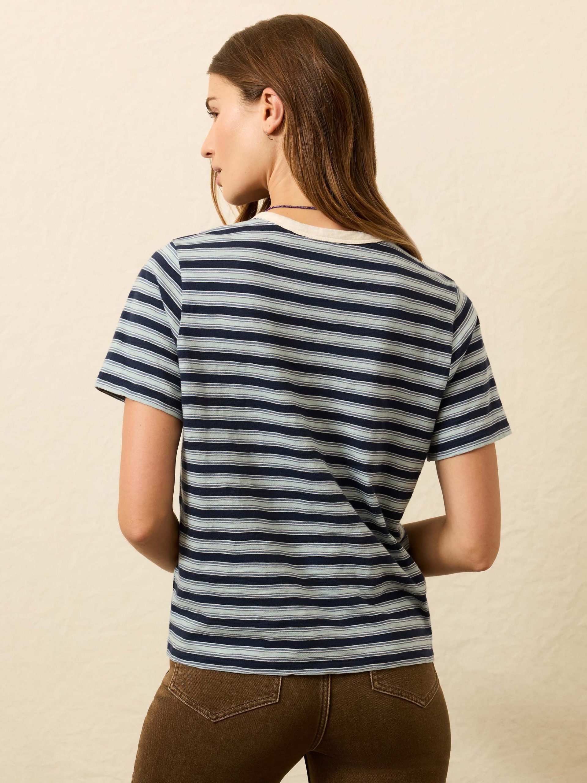Sunwashed Regenerative Tee - Harbor Haze Stripe - Image 4