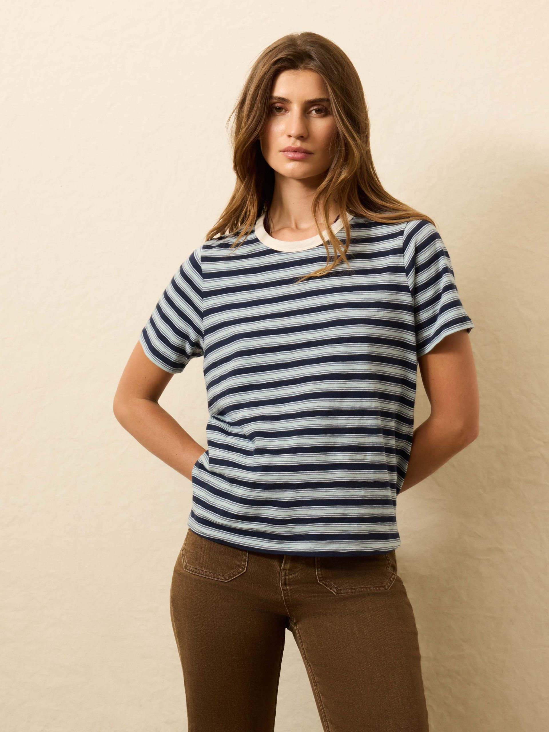 Sunwashed Regenerative Tee - Harbor Haze Stripe - Image 3
