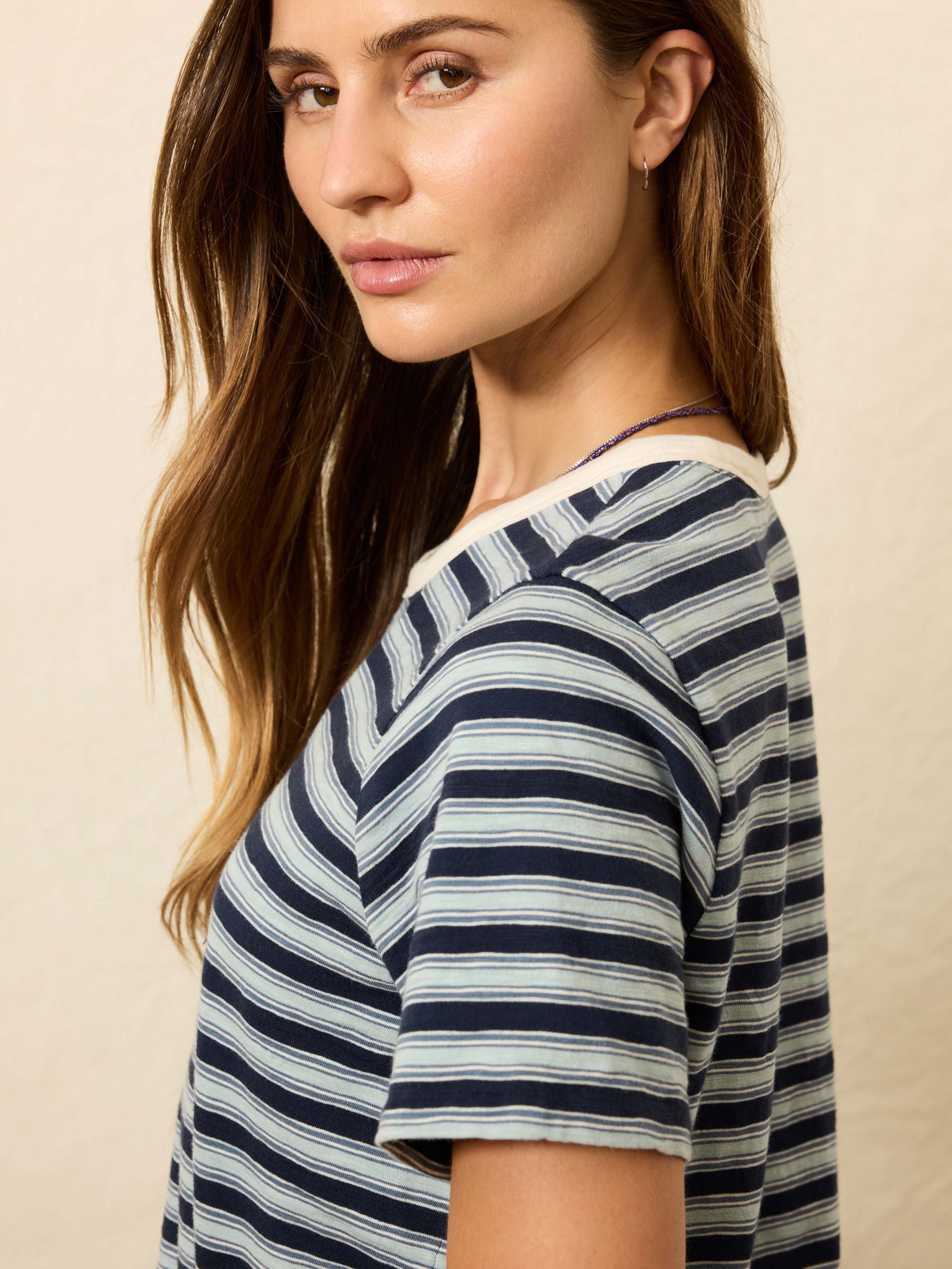 Sunwashed Regenerative Tee - Harbor Haze Stripe - Image 2