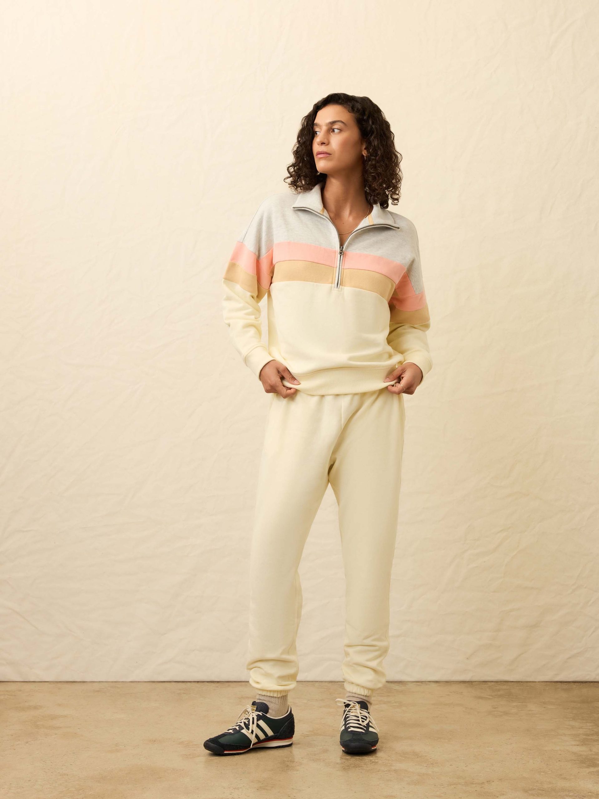 High Standard Fleece Quarter Zip - Golden Horizon - Image 3