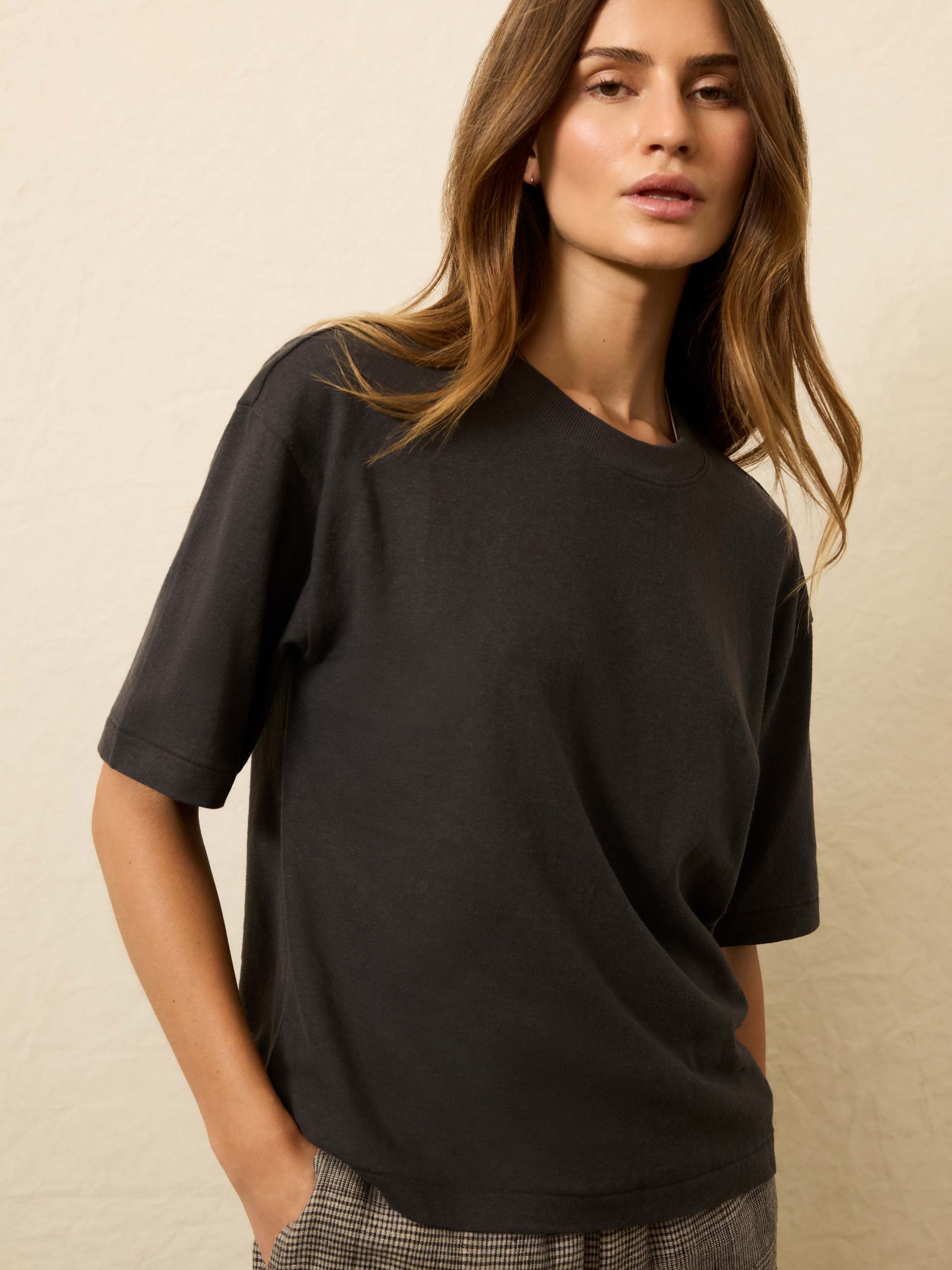 Hemp Blend Vintage Tee - Washed Black