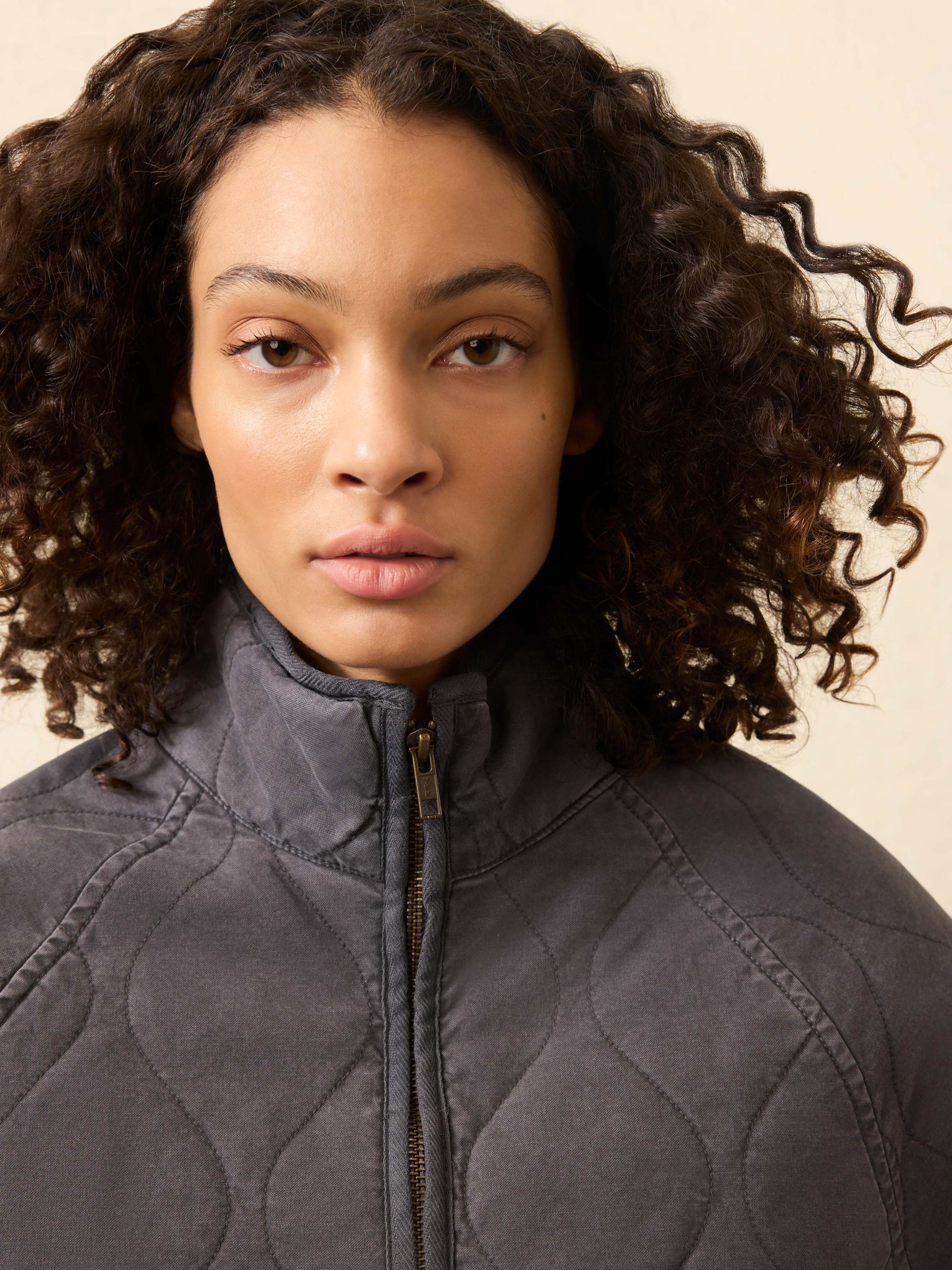 Sunwashed Quilted Jacket - Washed Charcoal - Image 5