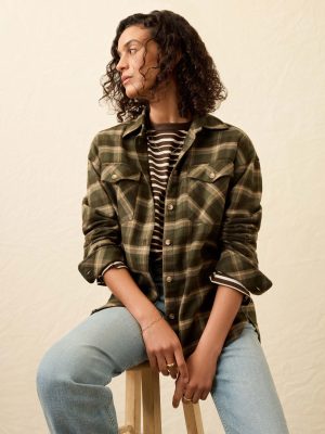 Heirloom Portuguese Flannel Overshirt - Garrett Verde Plaid