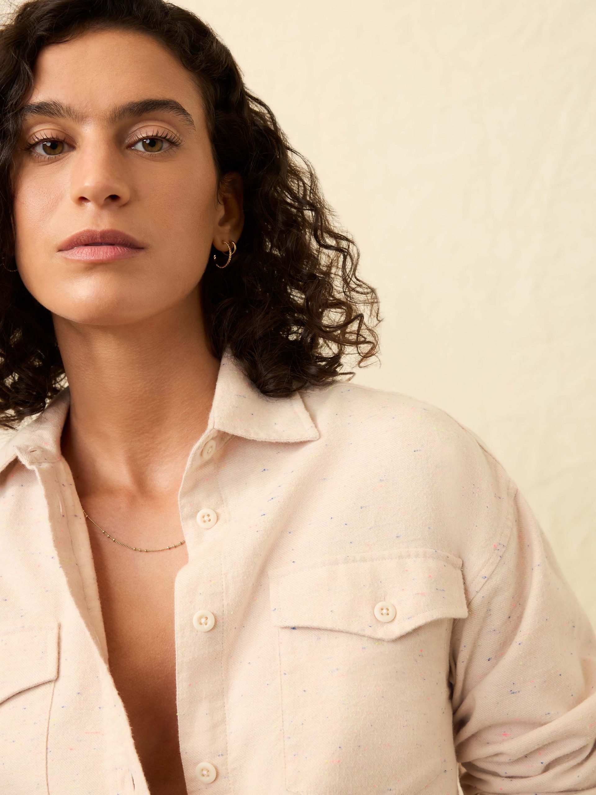 Heirloom Portuguese Flannel Overshirt - Dune Nep - Image 2