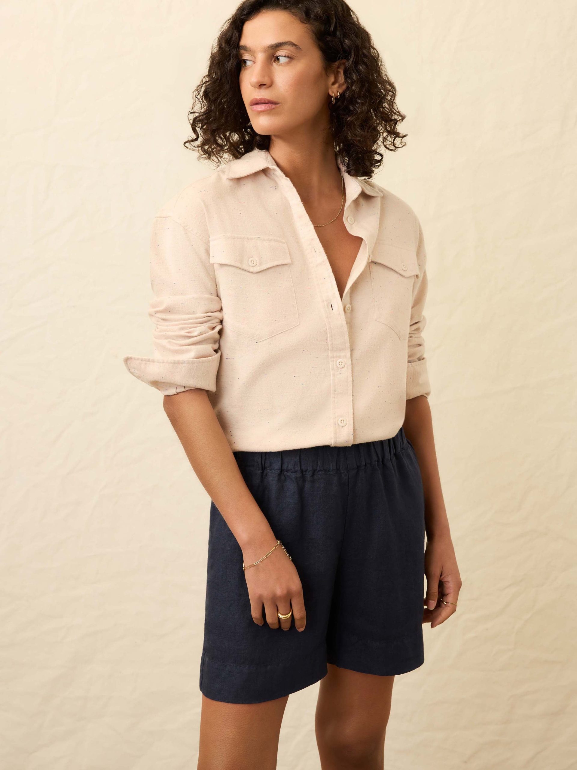 Heirloom Portuguese Flannel Overshirt - Dune Nep - Image 4