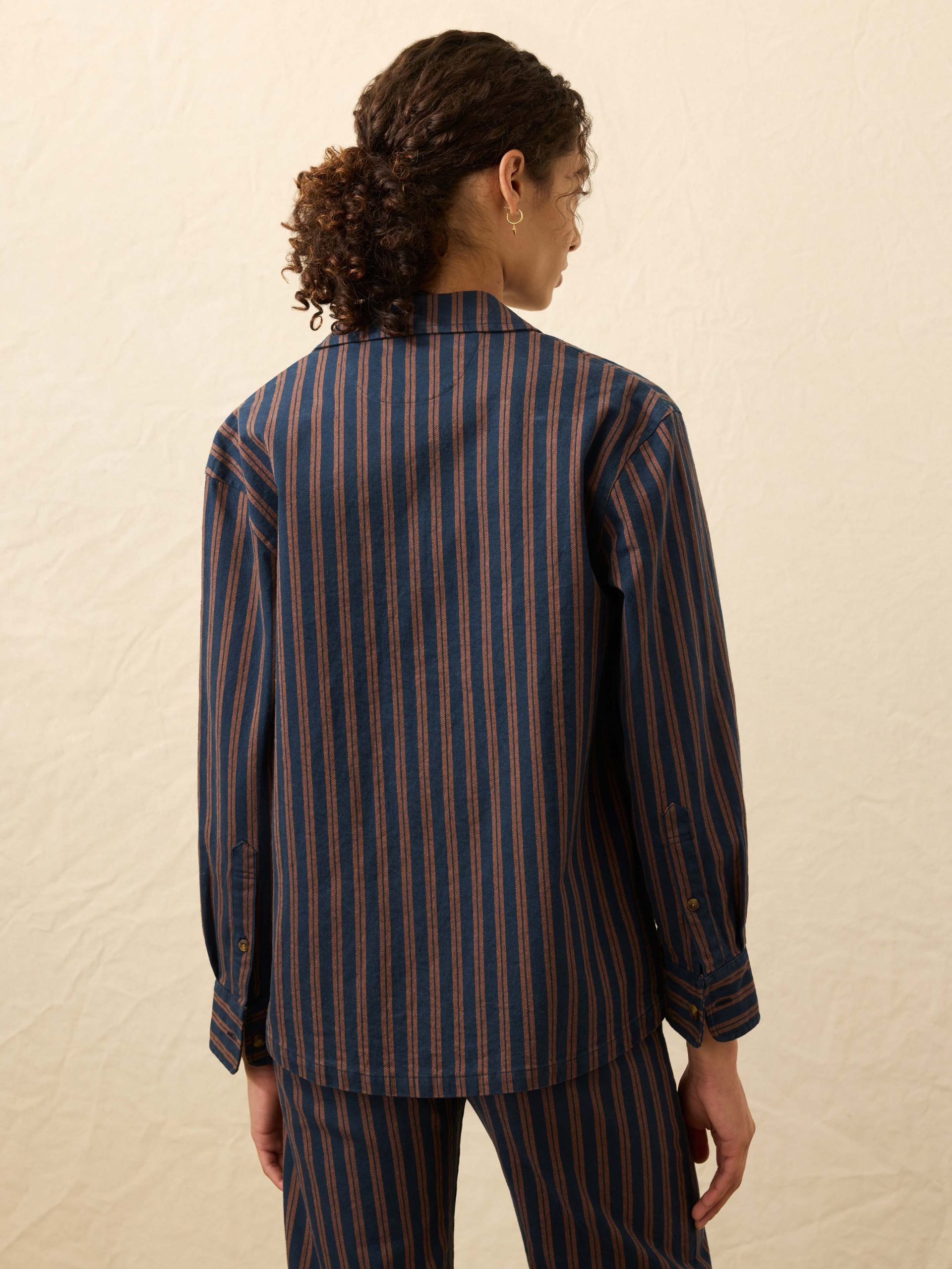 Twill Tide Camp Shirt - Midnight Shore Stripe - Image 5