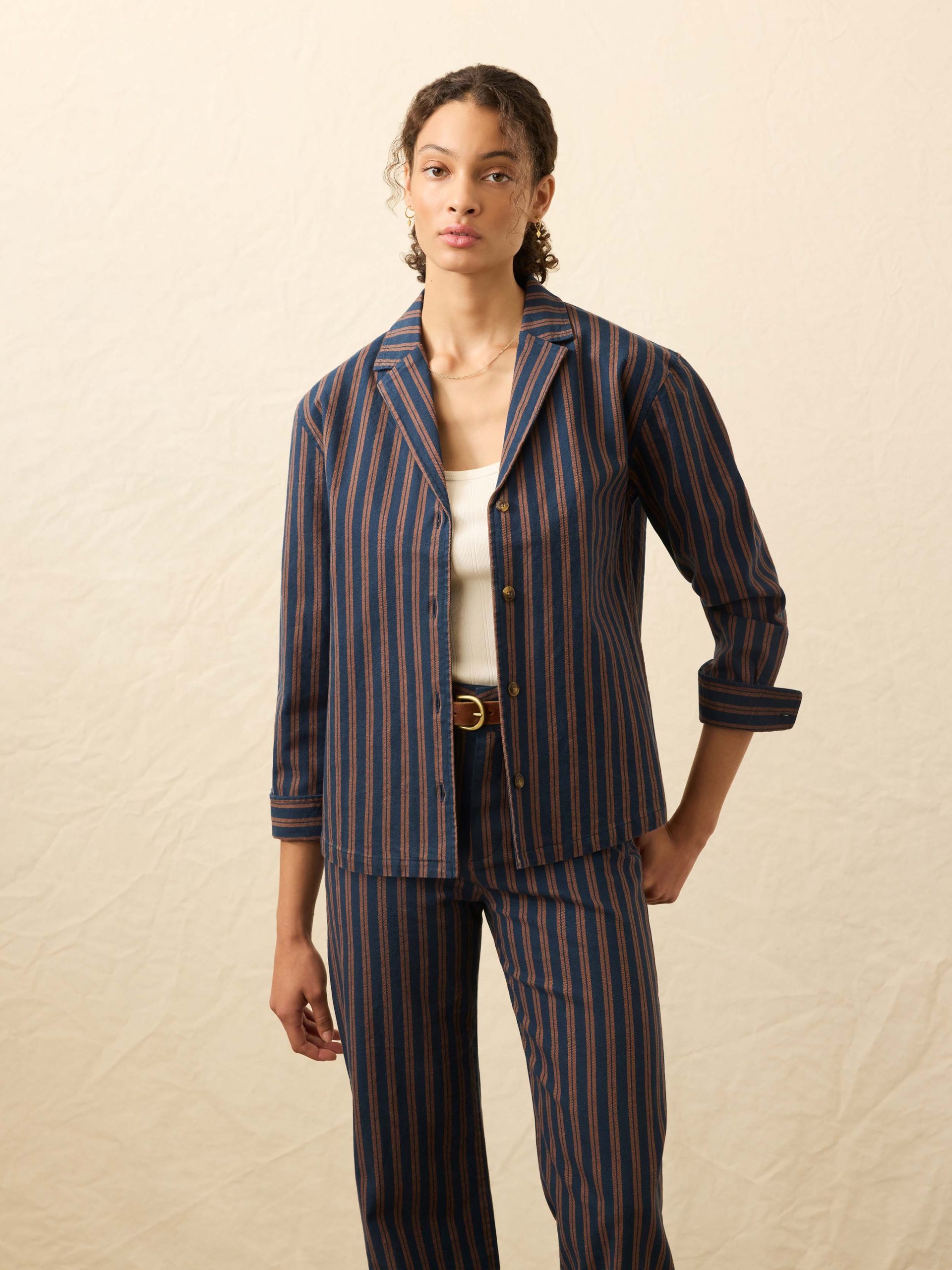 Twill Tide Camp Shirt - Midnight Shore Stripe - Image 4