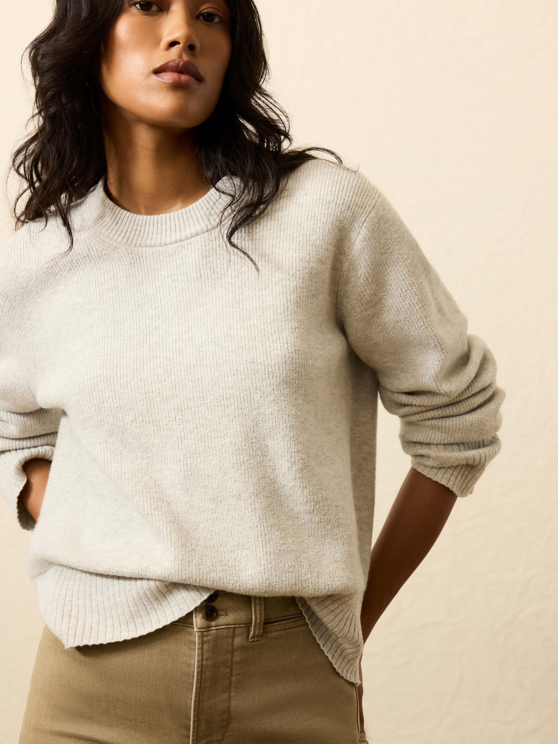 Jackson Crewneck Sweater - Ice Grey Heather - Image 2