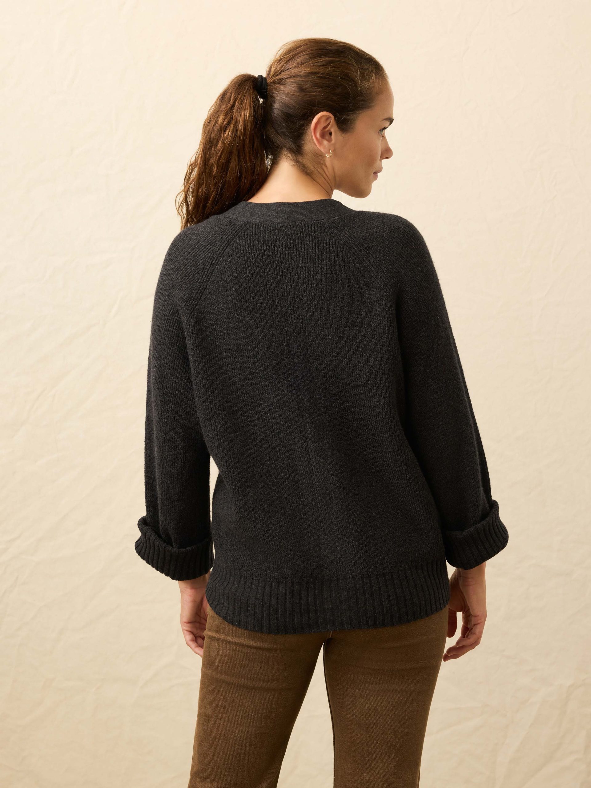 Jackson Cardigan - Charcoal Heather - Image 5