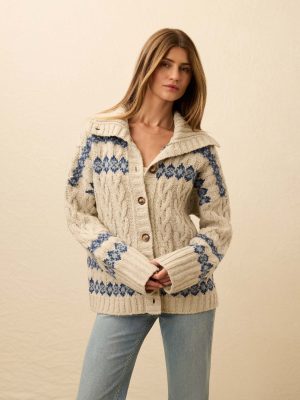 Highland Fairisle Cardigan - Lakeside Fairisle Snow