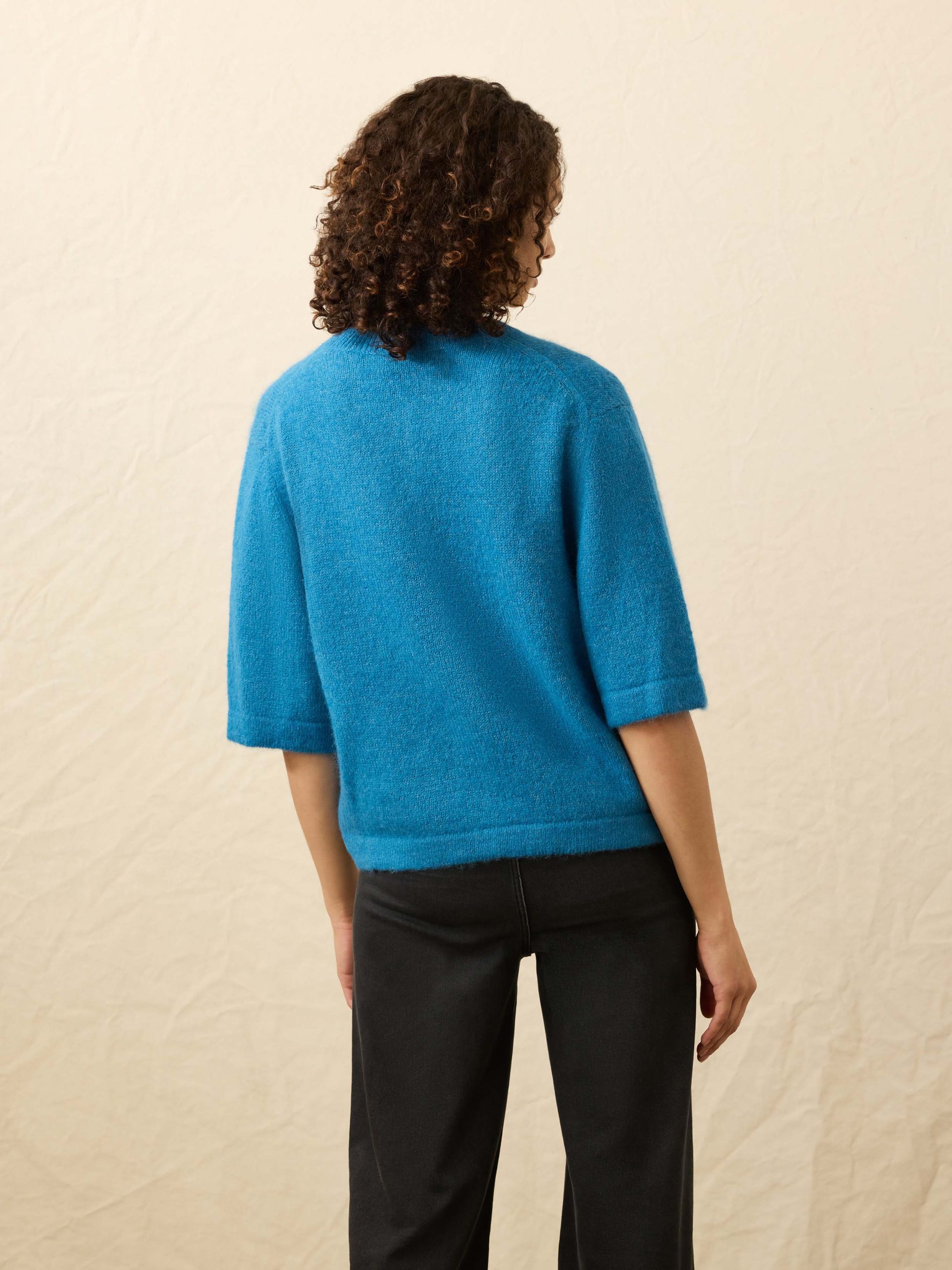 Apr??s Alpaca Cardigan - Blue Lights - Image 5
