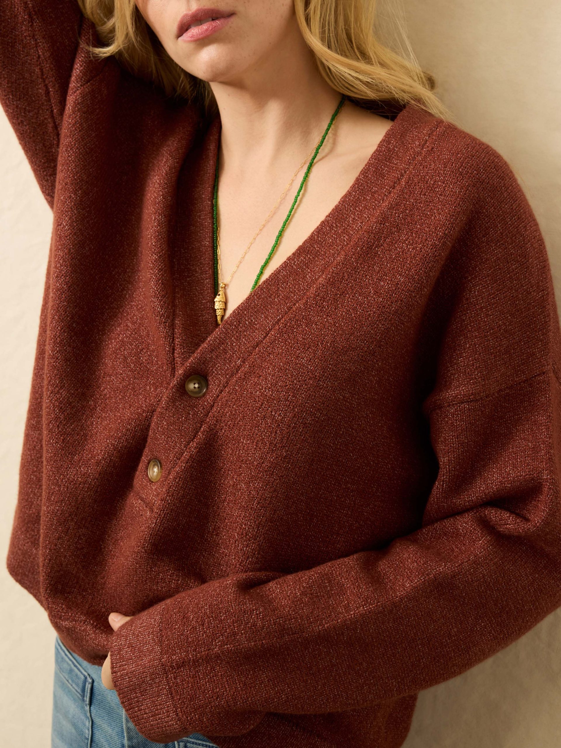 Jackson V Neck Popover - Smoked Paprika - Image 3